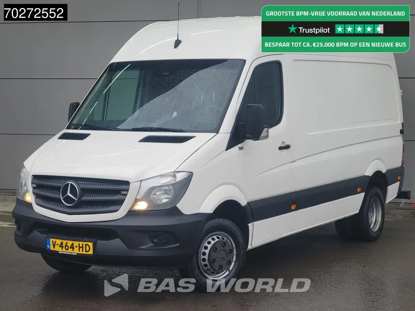 Mercedes-Benz Sprinter 516 CDI Euro6 Dubbellucht Automaat Navi Airco Crui Wit - 1