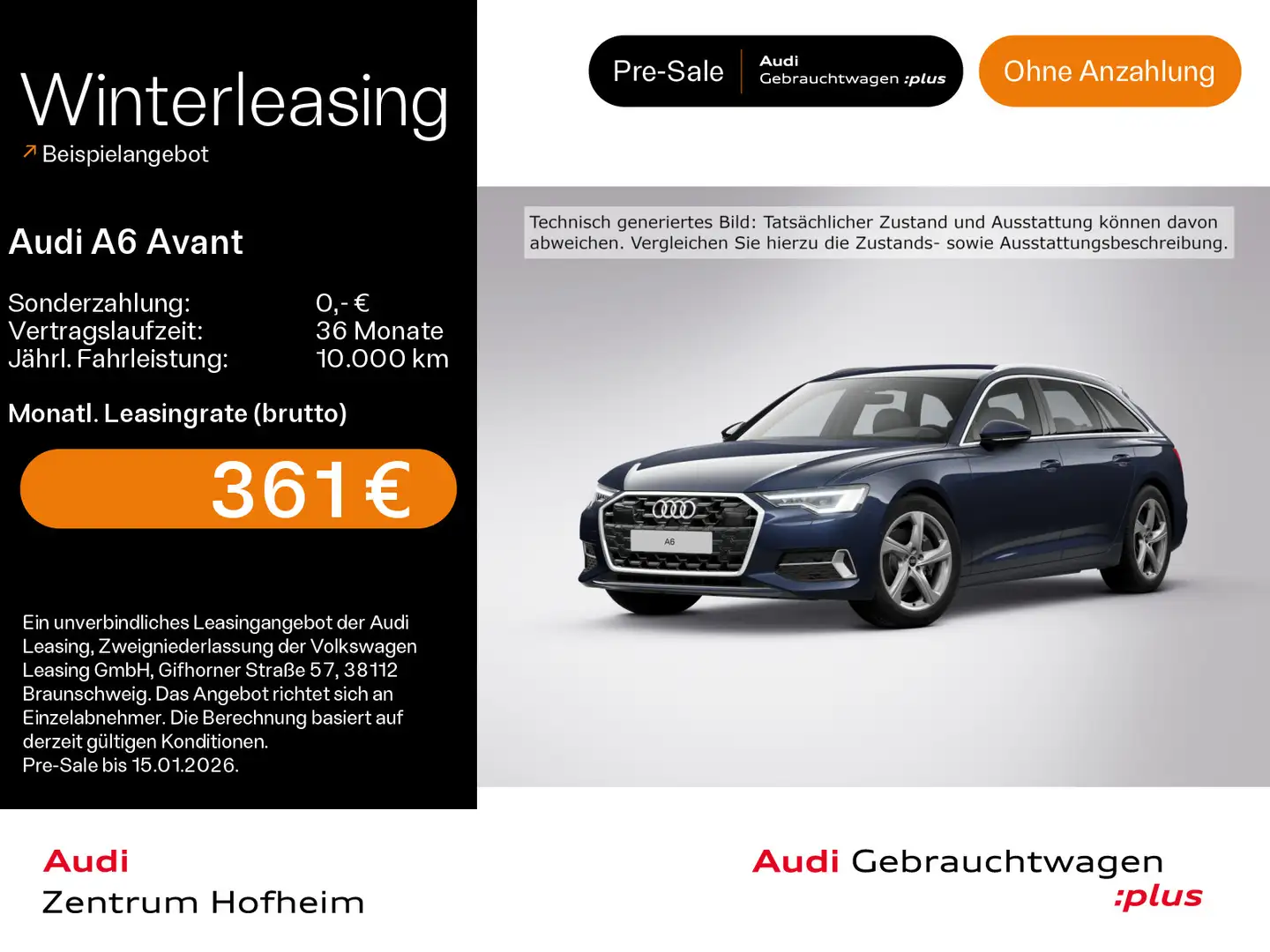 Audi A6 45 TFSI advanced S tro*Matrix*Virtual*N Blau - 1