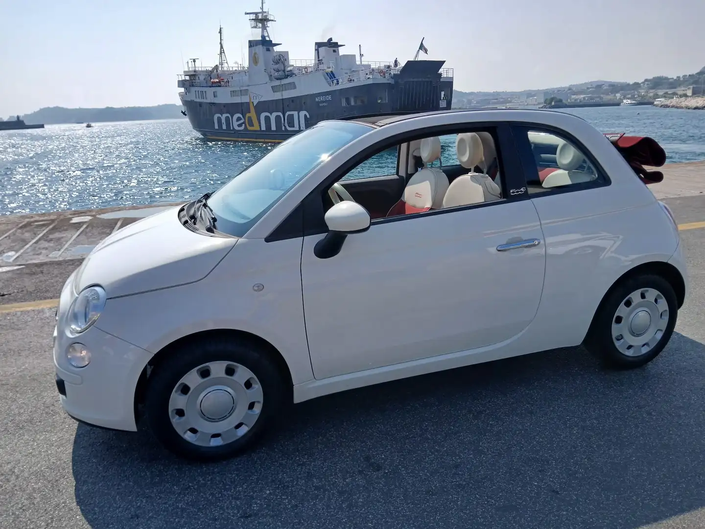 Fiat 500C 500 cabrio GPL riviera Wit - 1
