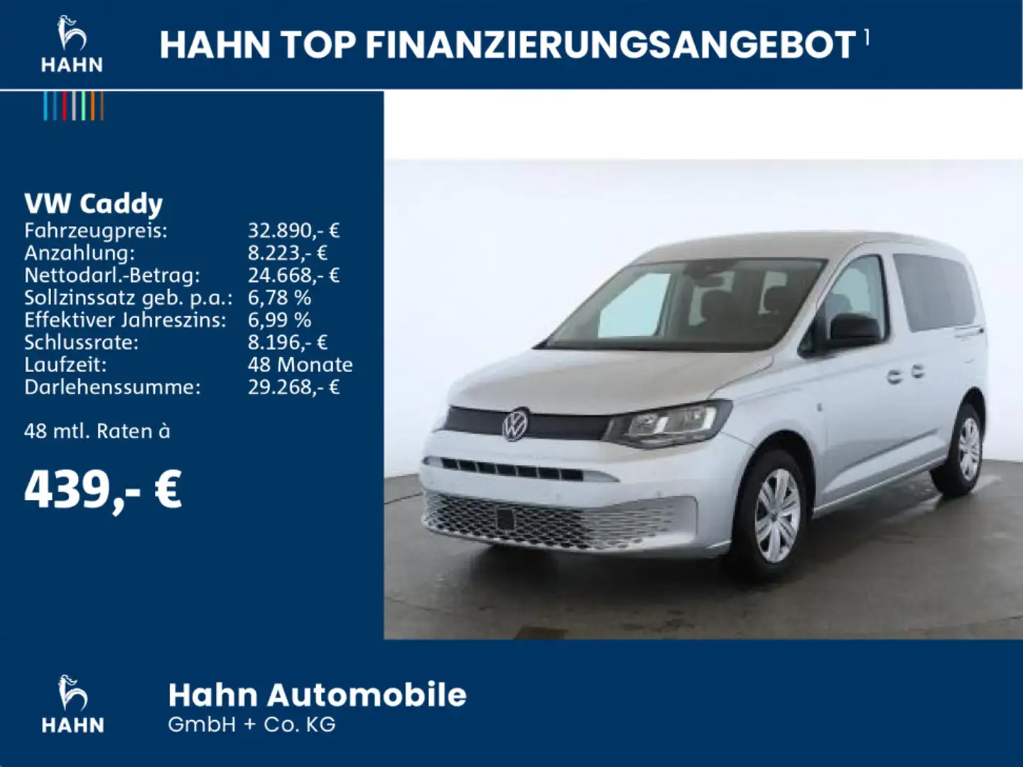 Volkswagen Caddy 1,5TSI KAMERA AHK FLÜGEL SITZH Silber - 2