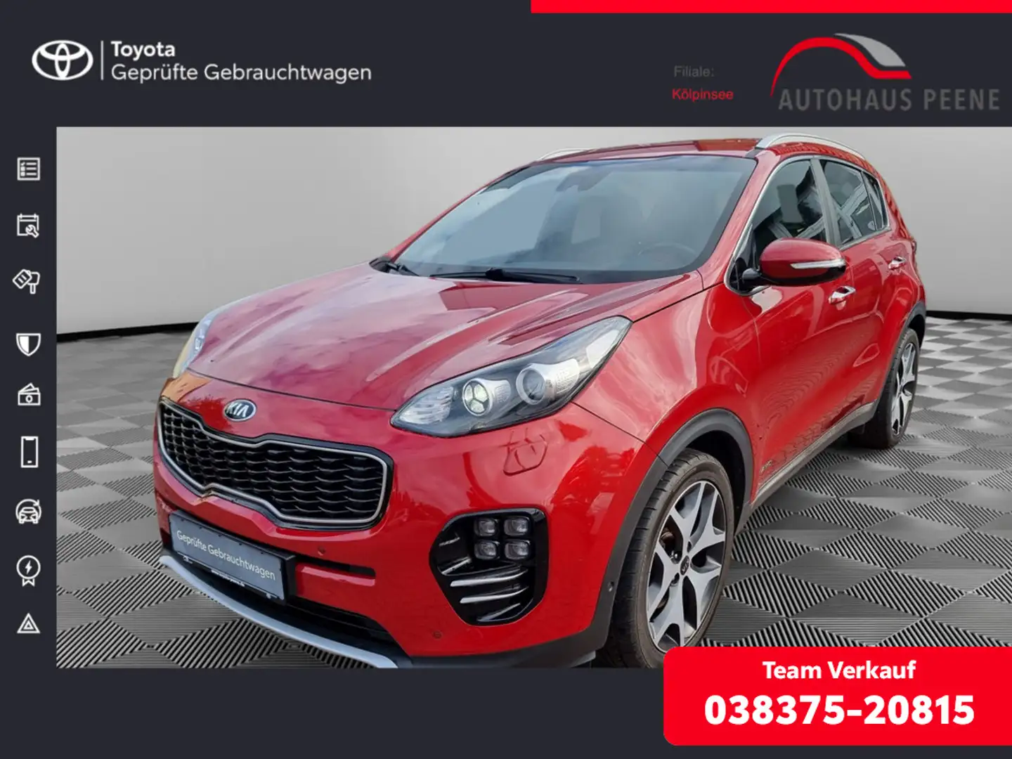 Kia Sportage 1.6 T-GDI GT Line 4WD Rot - 1