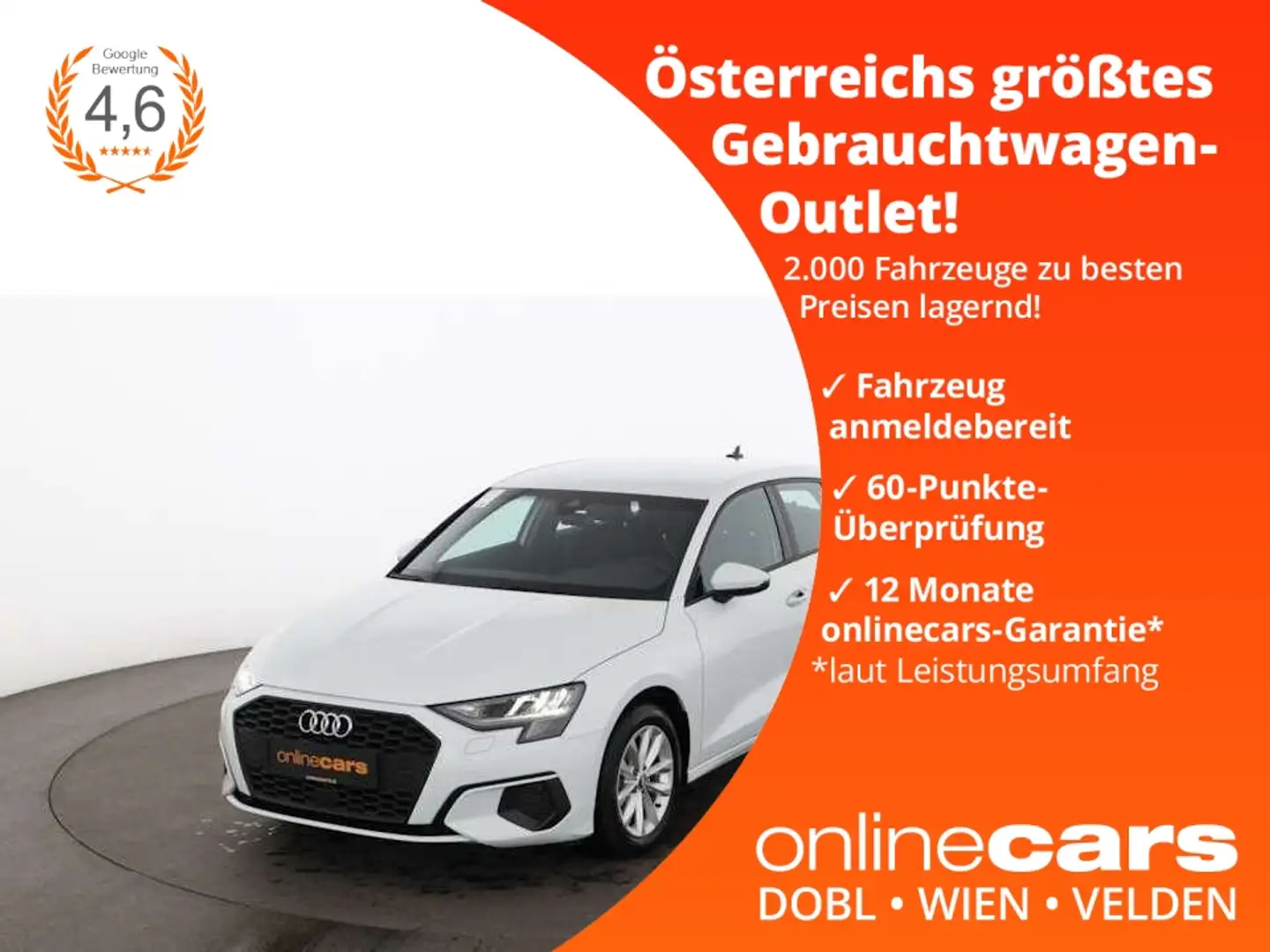 Audi A3 Sportback 35 TDI Aut LED DIGITAL-TACHO NAVI Weiß - 1
