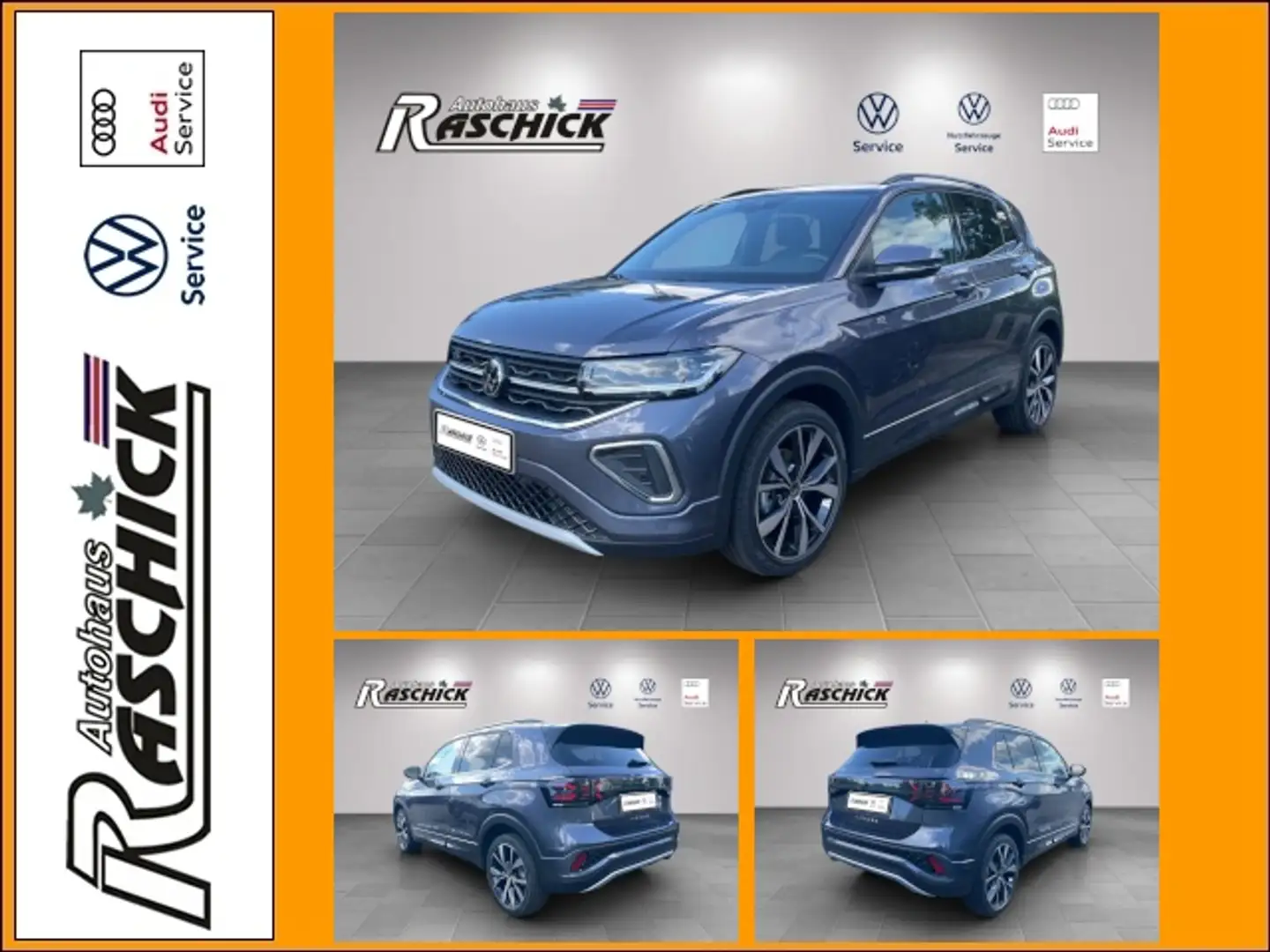 Volkswagen T-Cross 1.0 TSI DSG R-Line AHK Kamera Garantieverlängerun Grau - 1