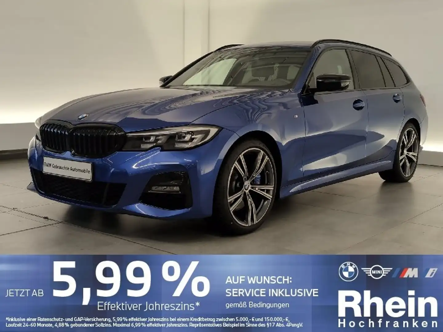 BMW 330 d xDrive Touring M Sportpaket AHK STANDH LHZ Blau - 1
