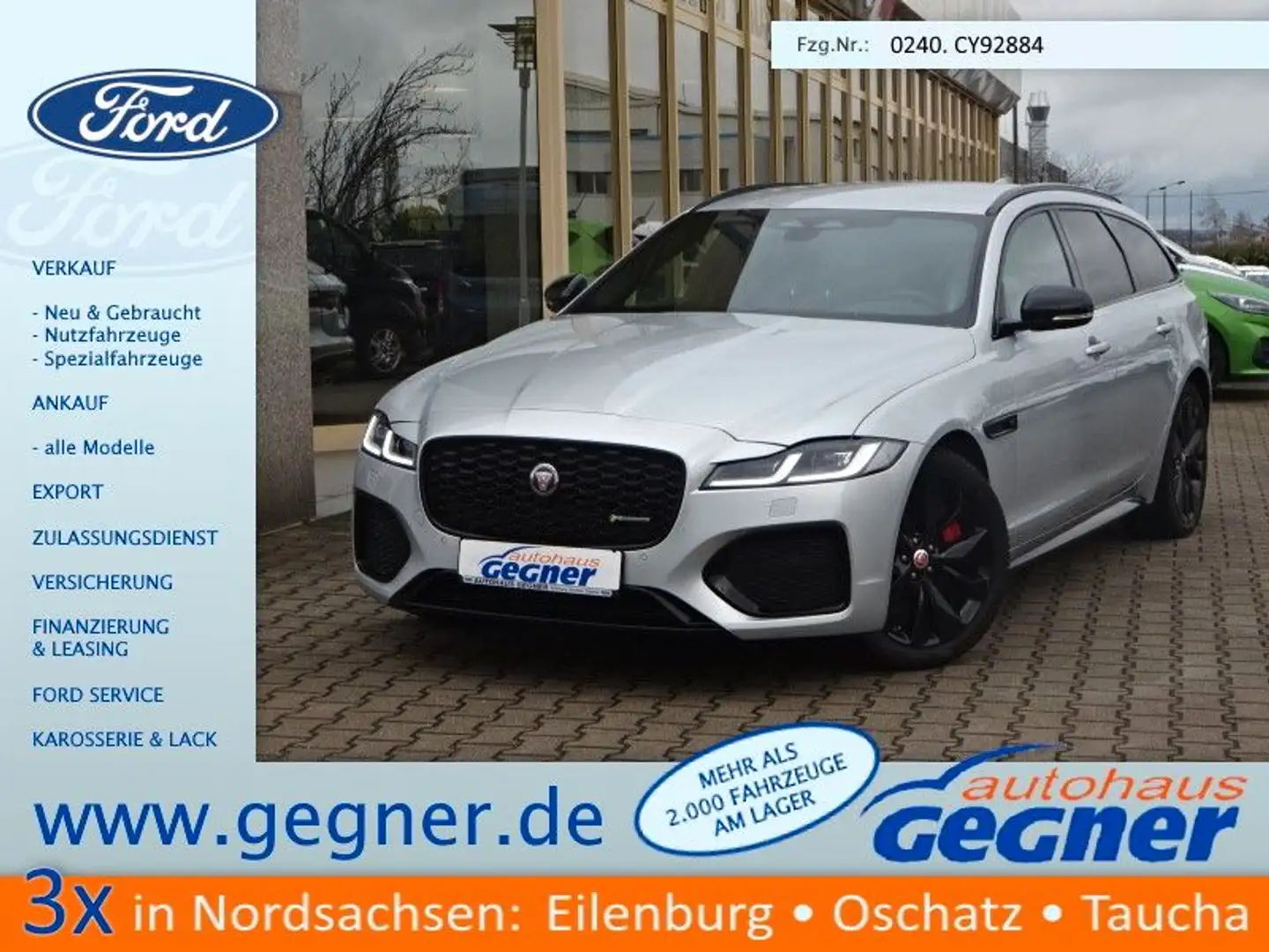 Jaguar XF Sportbrake D200 R-Dynamic Black AWD AHK Silber - 1