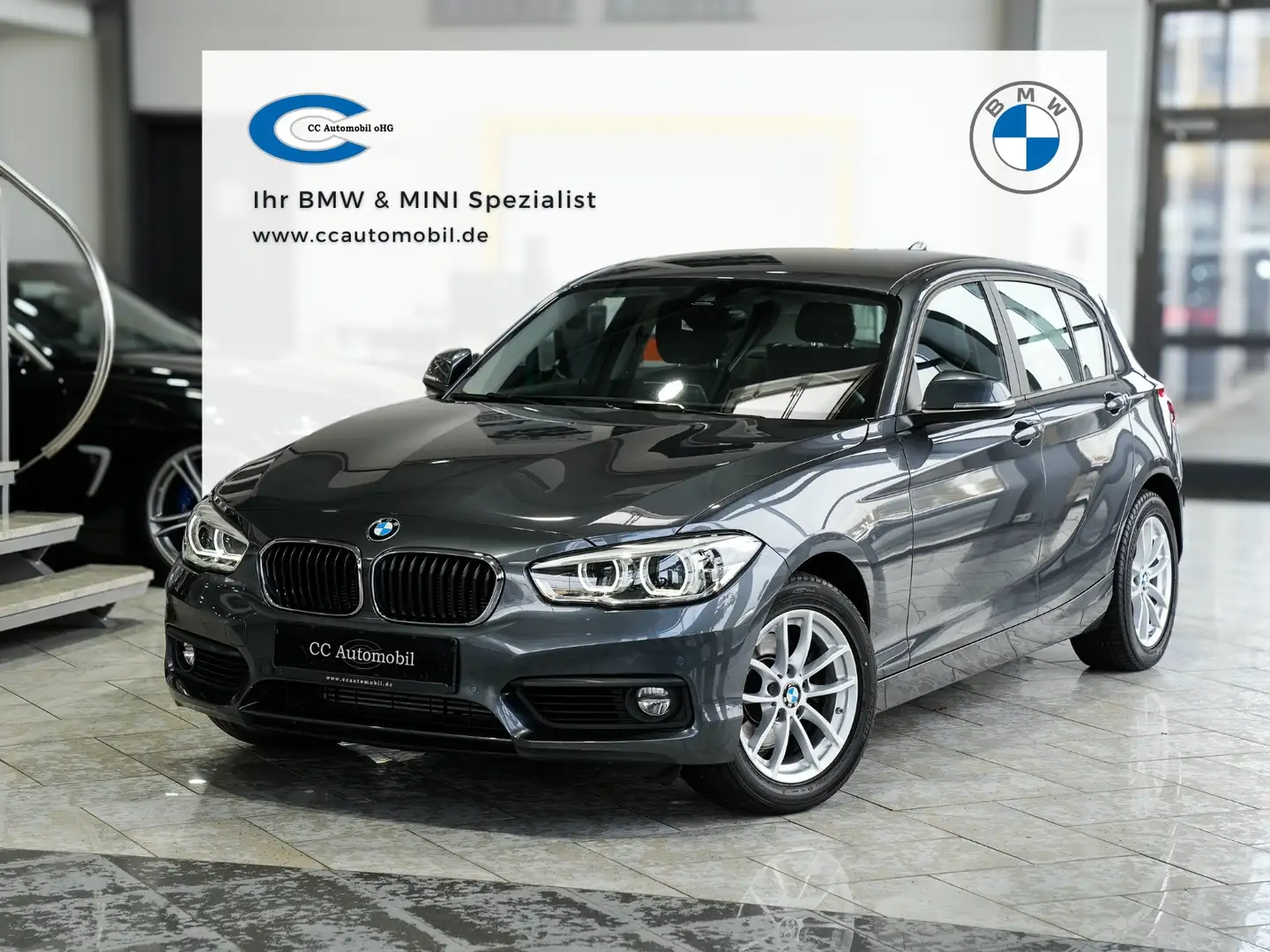 BMW 120 120d Aut. Advantage Gris - 1