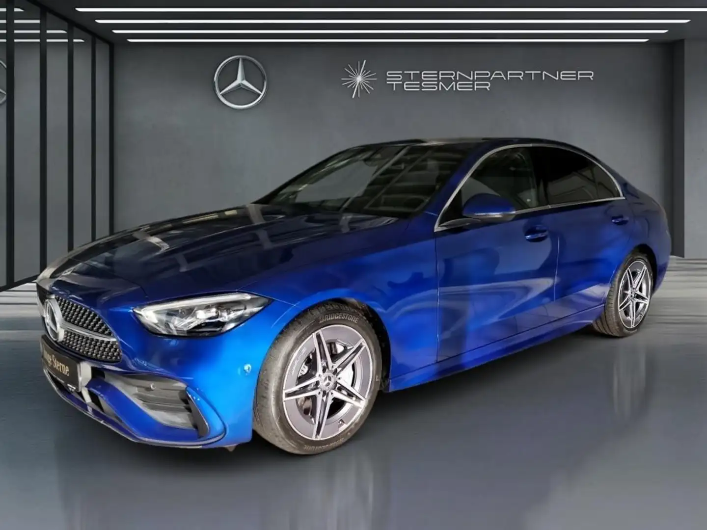 Mercedes-Benz C 220 d AMG+MBUX+Ambiente+CarPlay+KAMERA+AHK+AUT Bleu - 1