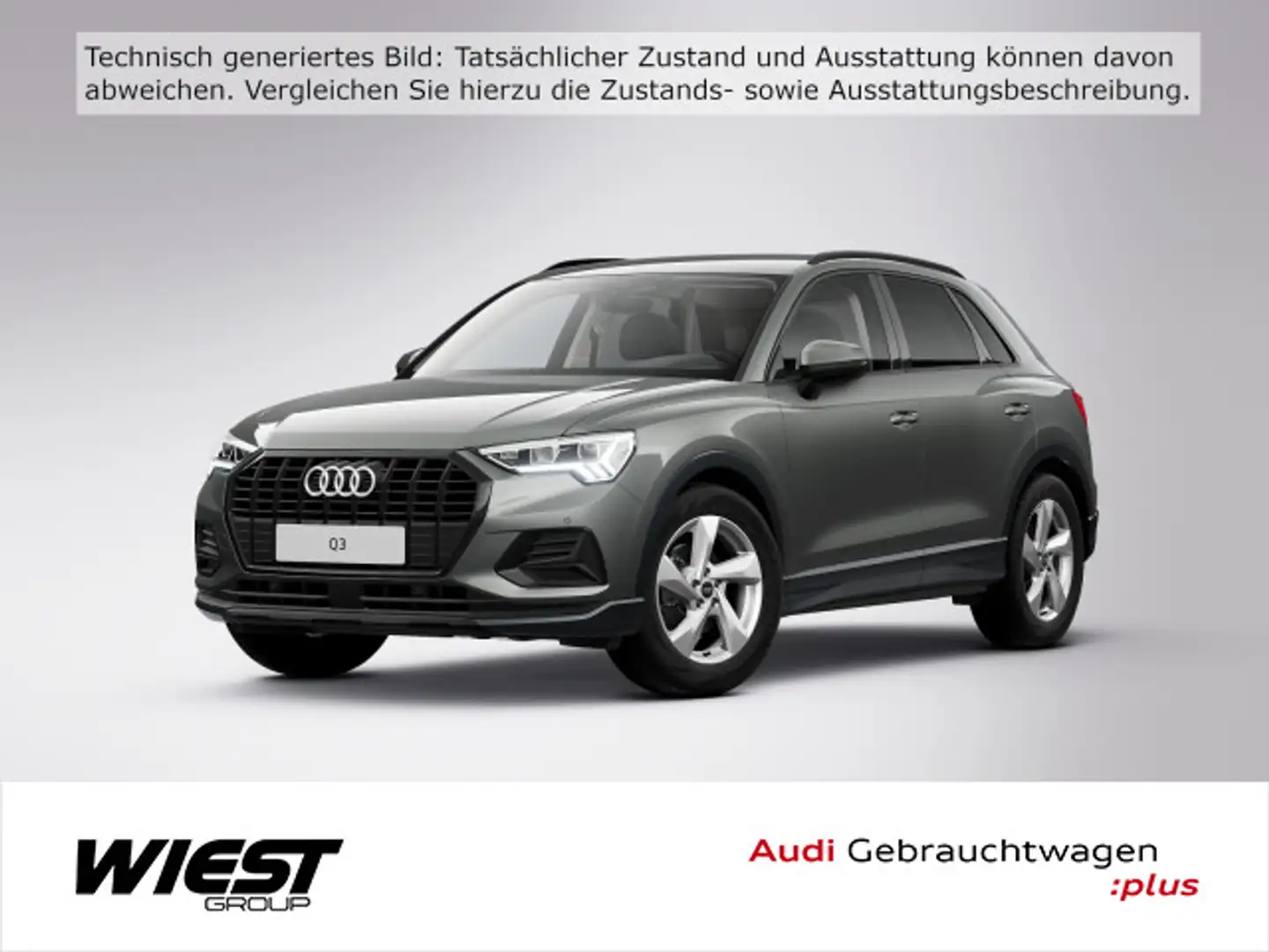 Audi Q3 advanced 35 TFSI S tronic AHK Navi SHZ PDC Grau - 1