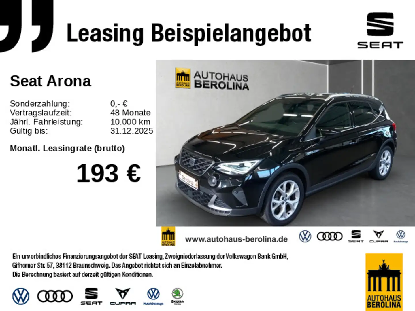 SEAT Arona 1.0 TSI FR-Line DSG *NAVI*R-KAM*ACC* Schwarz - 1