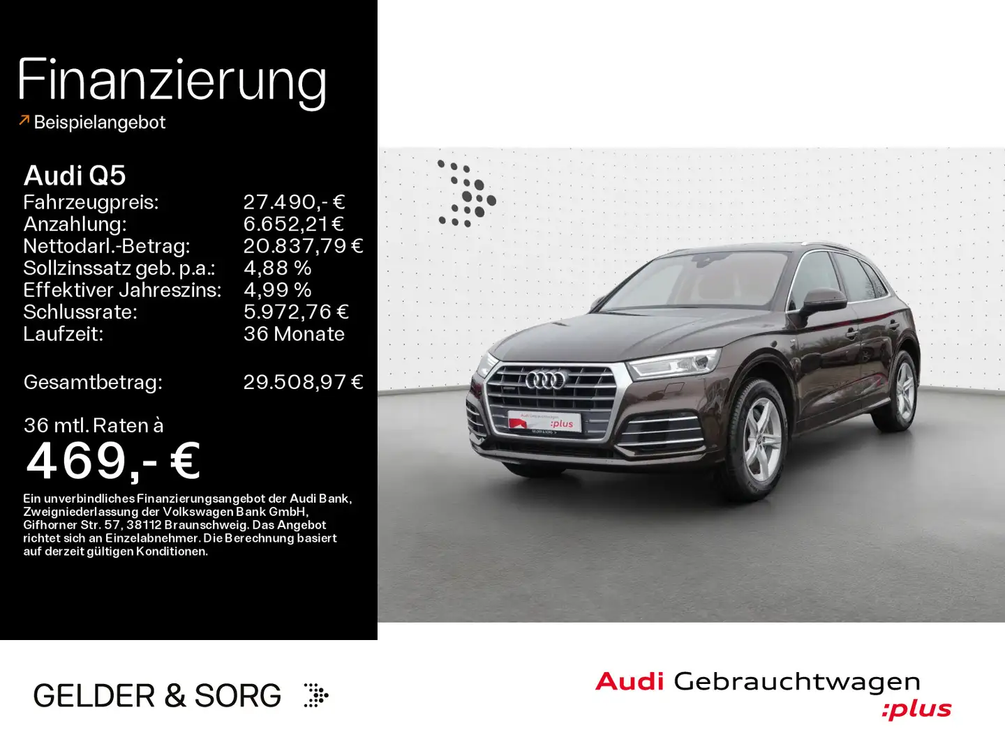 Audi Q5 45 TFSI quattro S line AHK*RFK*Navi*Virtual* Braun - 1