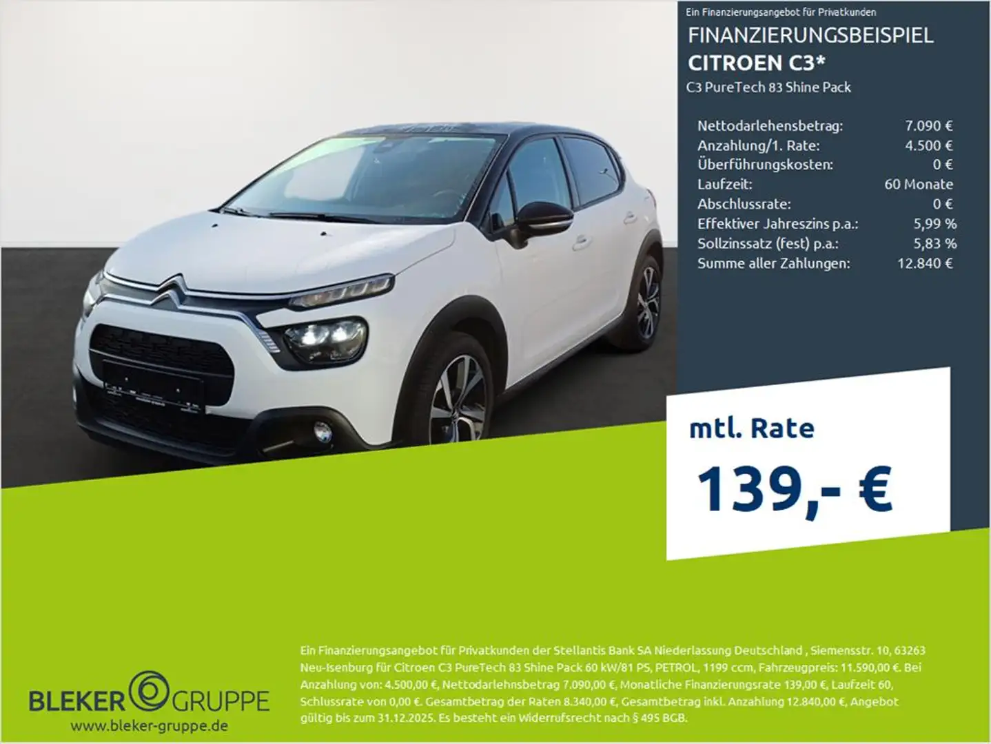 Citroen C3 C3 Shine Pack Weiß - 1