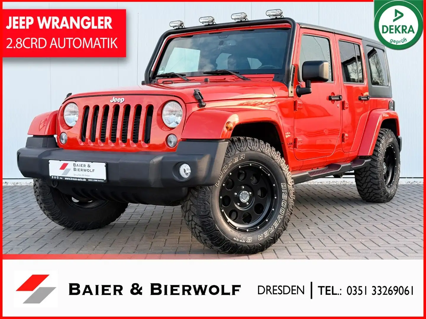 Jeep Wrangler 2.8 CRD Unlimited Sahara LED AHK AUTOM. Orange - 1