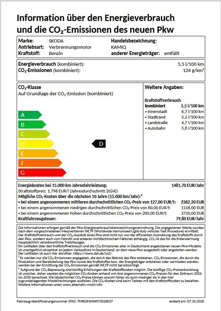 Skoda Kamiq 1.0 TSI Selection OPF (EURO 6e) Einparkhilfe Noir - 1