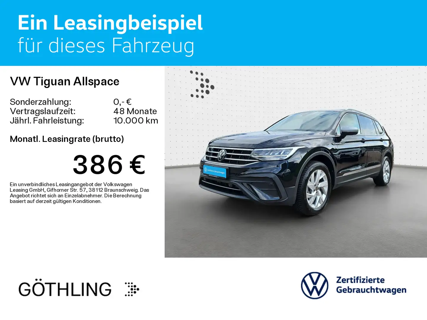 Volkswagen Tiguan Allspace Life 1.5 TSI DSG*AHK*NAVI*7Sitze Noir - 2