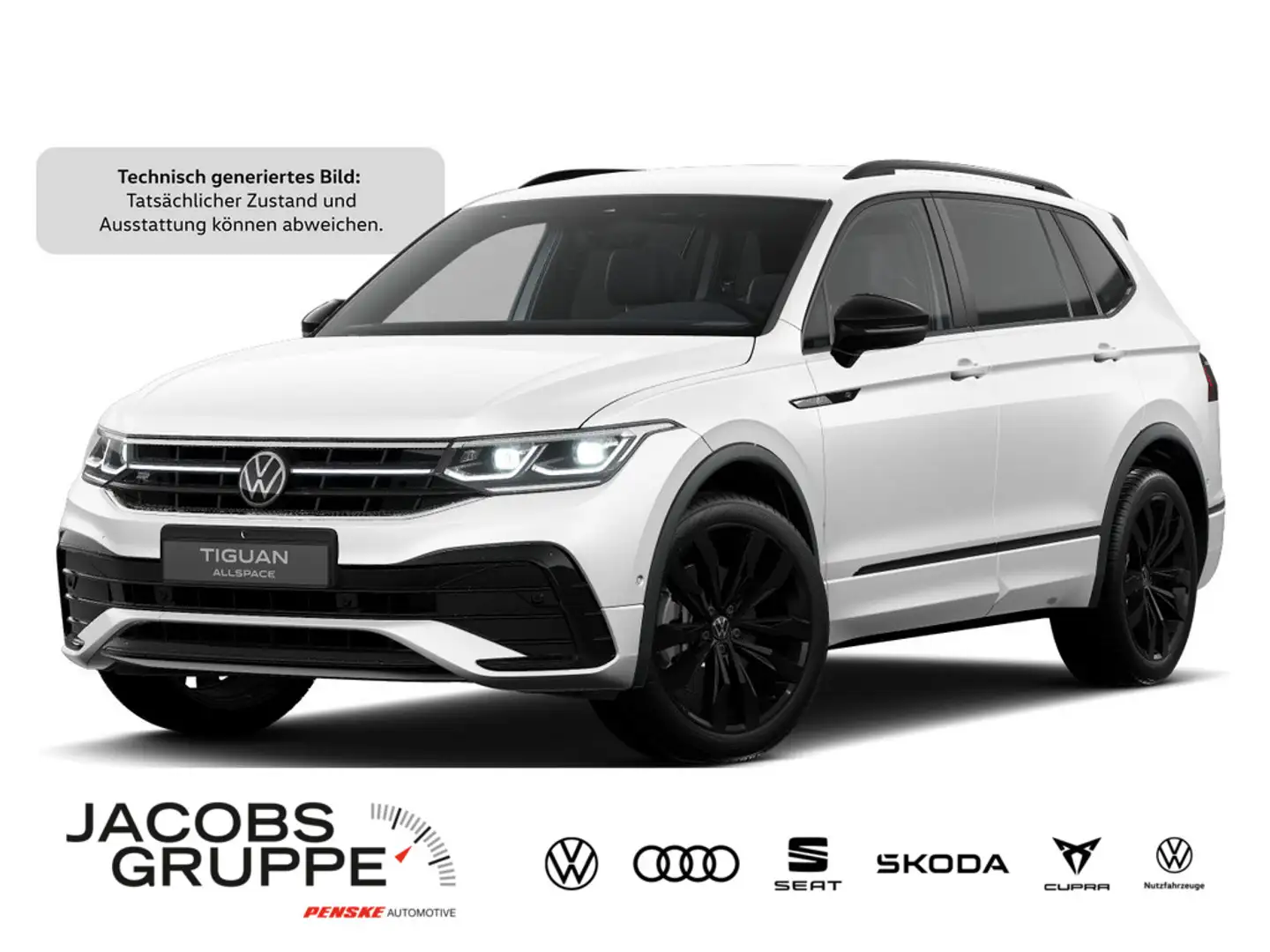Volkswagen Tiguan Allspace 2.0 TDI 4M R-Line "Black Style" Blanc - 1