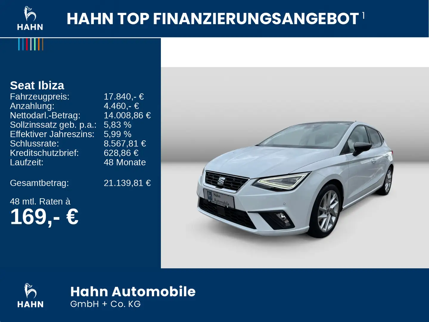 SEAT Ibiza 1.0TSI FR LED Navi Pano Beats CAM ACC APP Weiß - 2