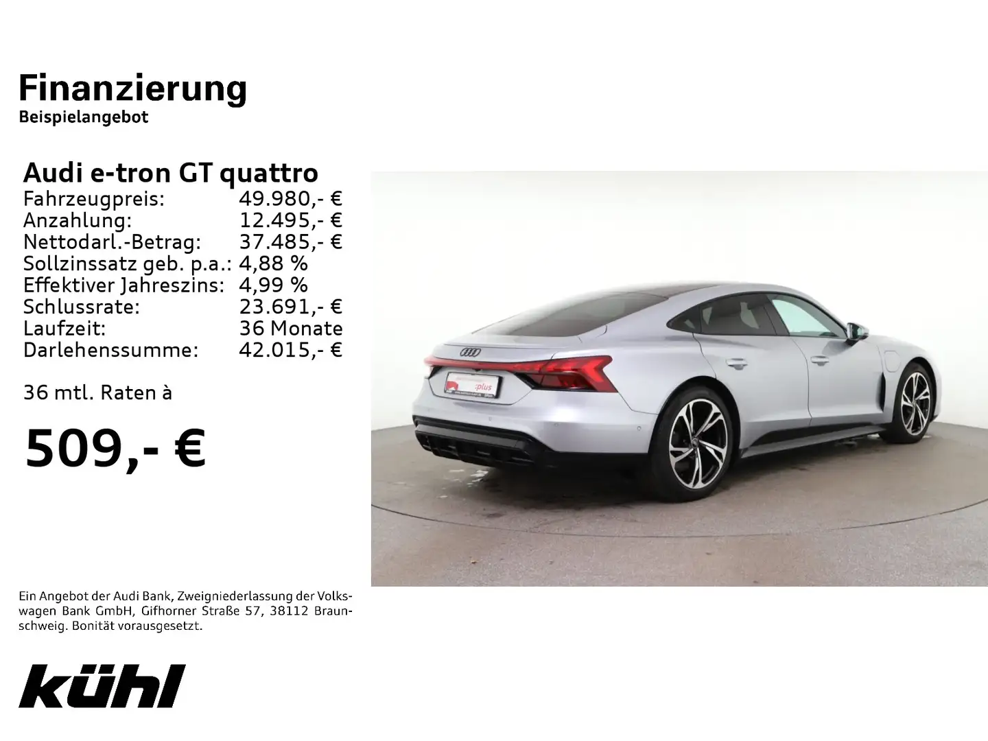 Audi e-tron GT e-tron GT Q LED Luft ACC HuD 360° Navi Zilver - 2
