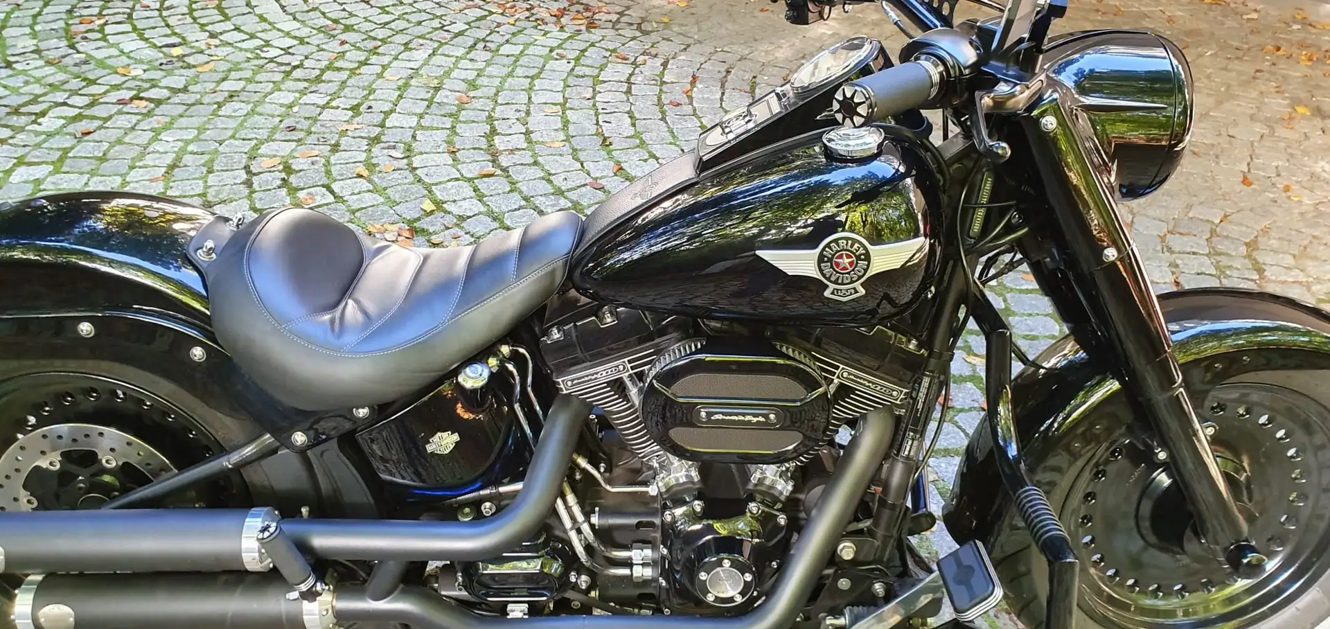 Harley-Davidson Fat Boy S Screamin' Eagle 110 *TOPZustand*1.Hd.*LED Чорний - 1