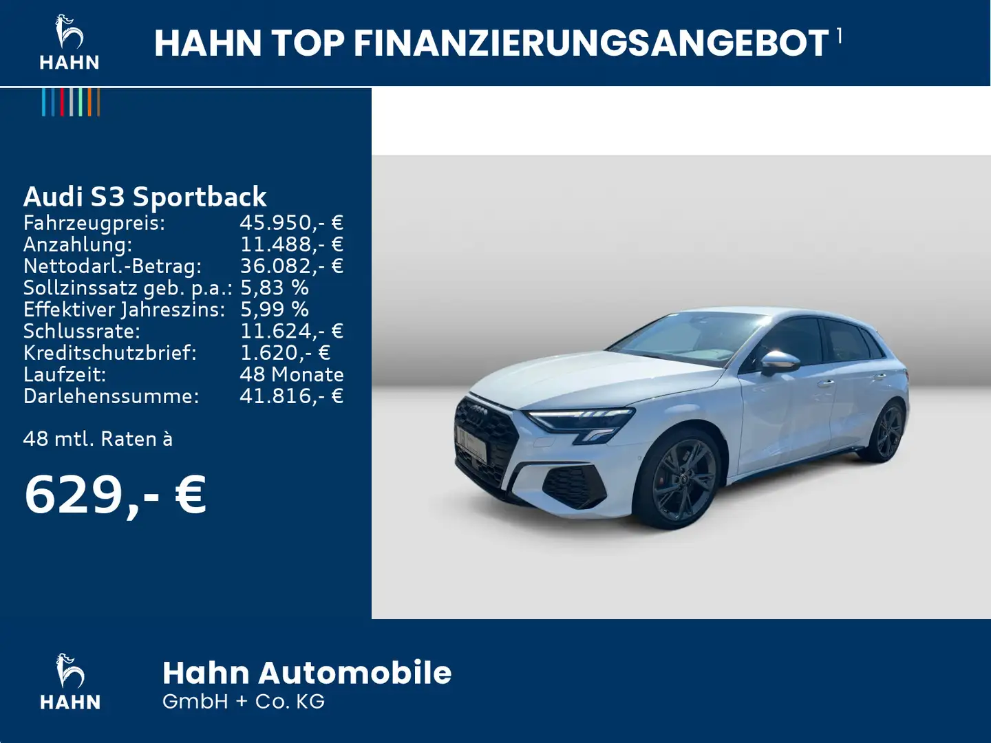 Audi S3 2.0TFSI qu. S-trc Cam ACC Climatr Weiß - 2