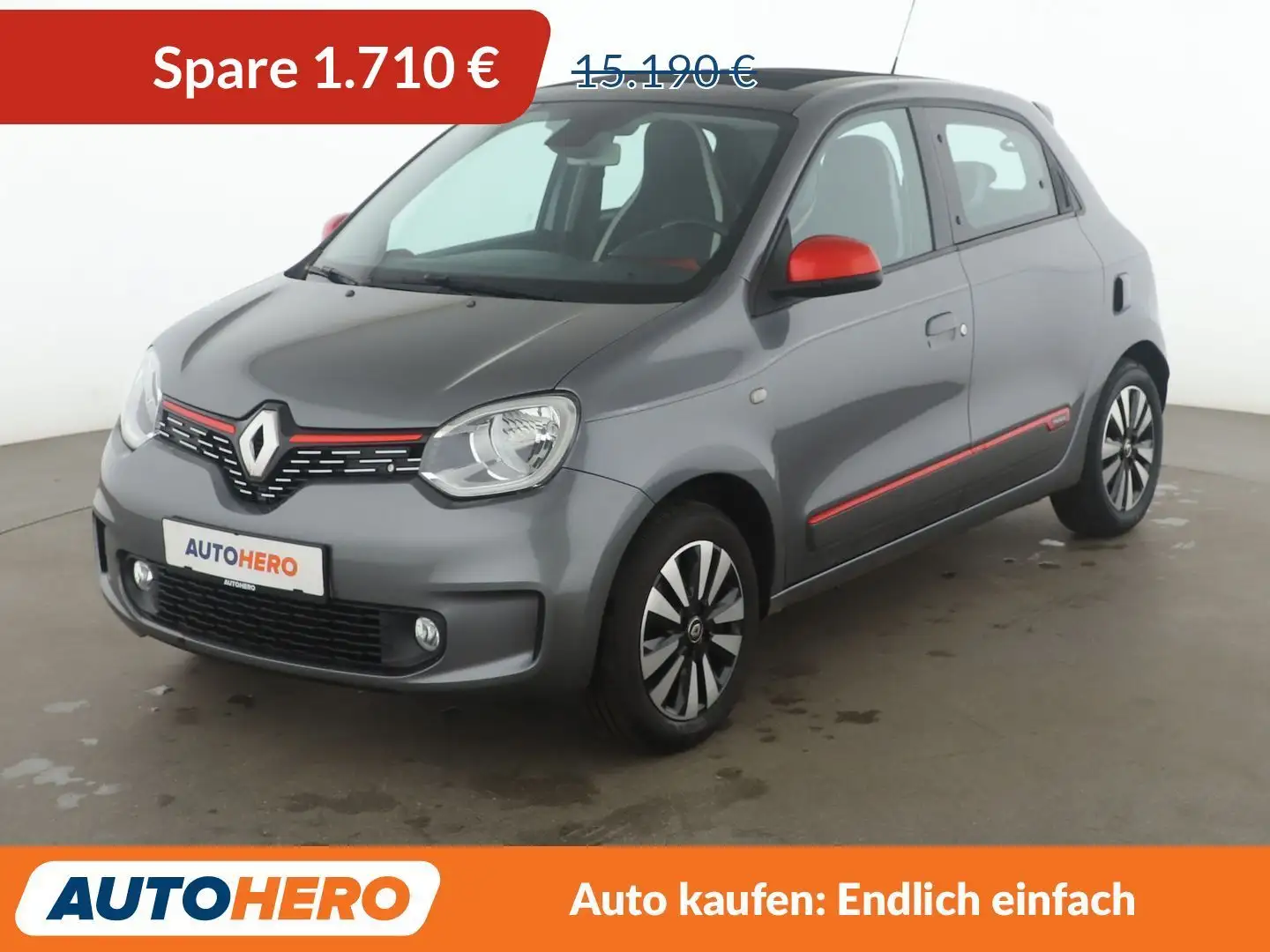 Renault Twingo 0.9 TCe Intens Aut.*FALTDACH*TEMPO*KLIMA*GARANTIE* Grau - 1