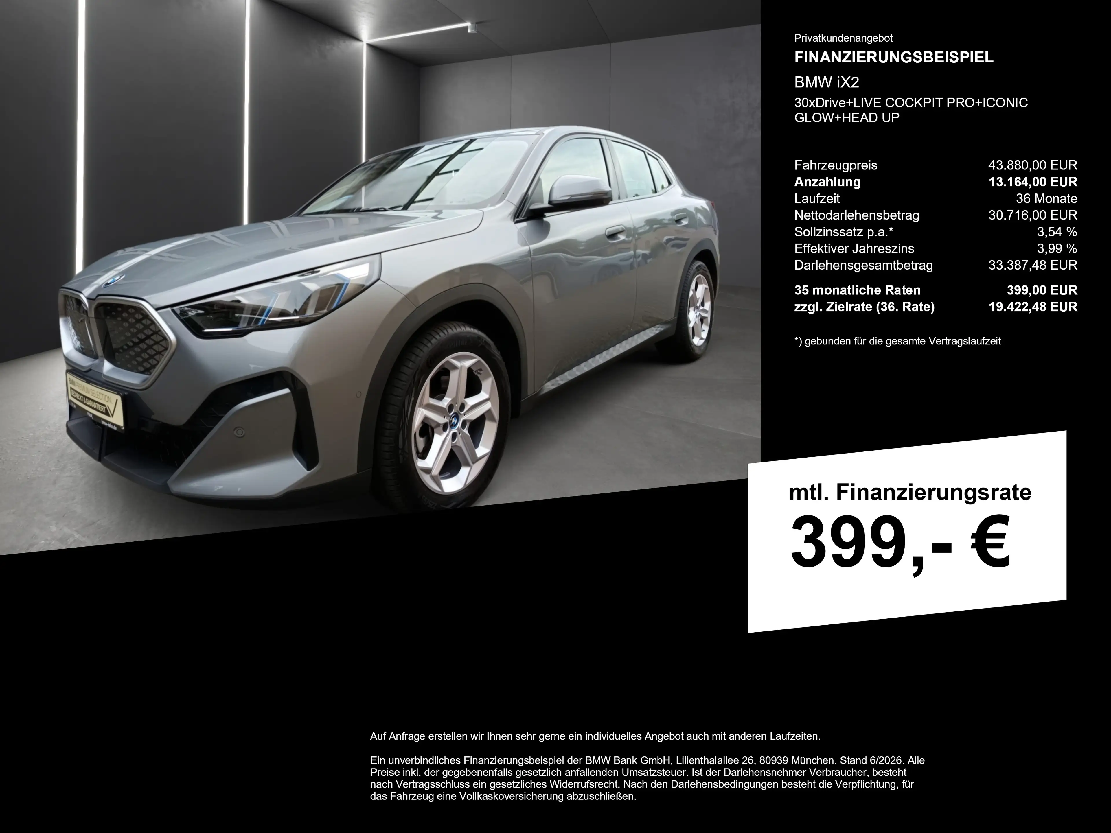 BMW iX2 30xDrive+LIVE COCKPIT PRO+ICONIC GLOW+HEAD UP — photo 2