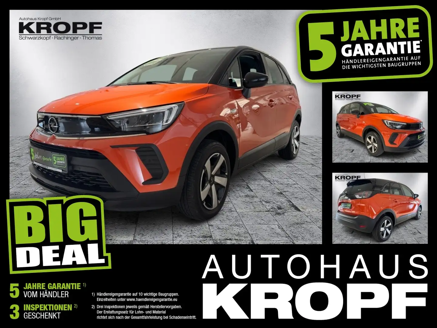 Opel Crossland 1.2TurboEdition FIN ab2,99%+SHZ+Kam+PDC Orange - 1