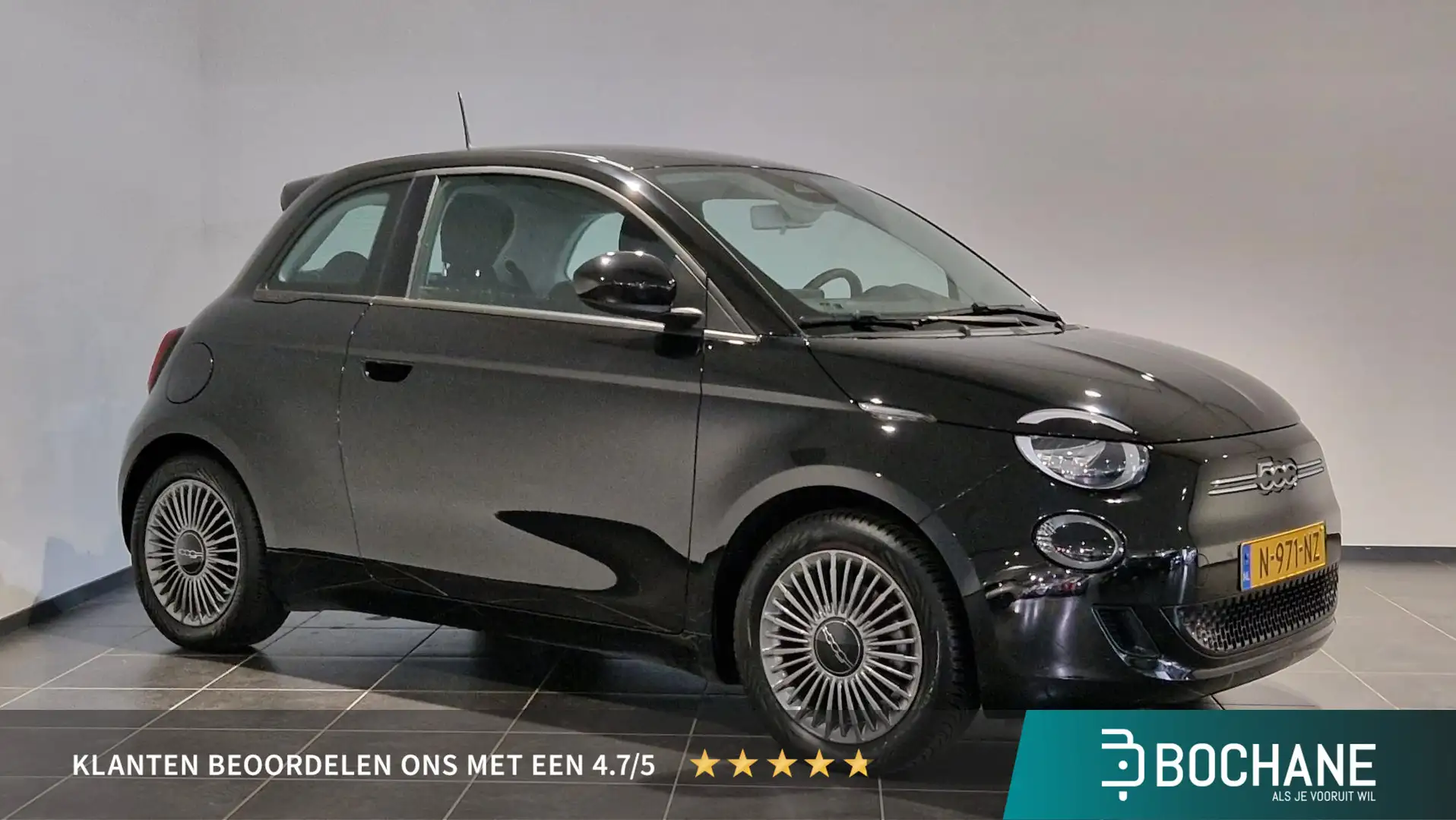 Fiat 500 Passion 42 kWh Zwart - 1