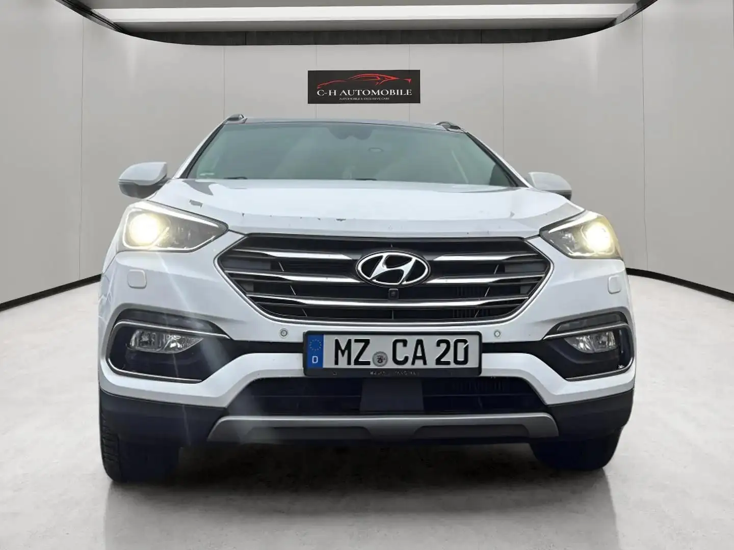 Hyundai SANTA FE blue Premium 4WD*Pano*Leder*360°*KeyLes Blanc - 2