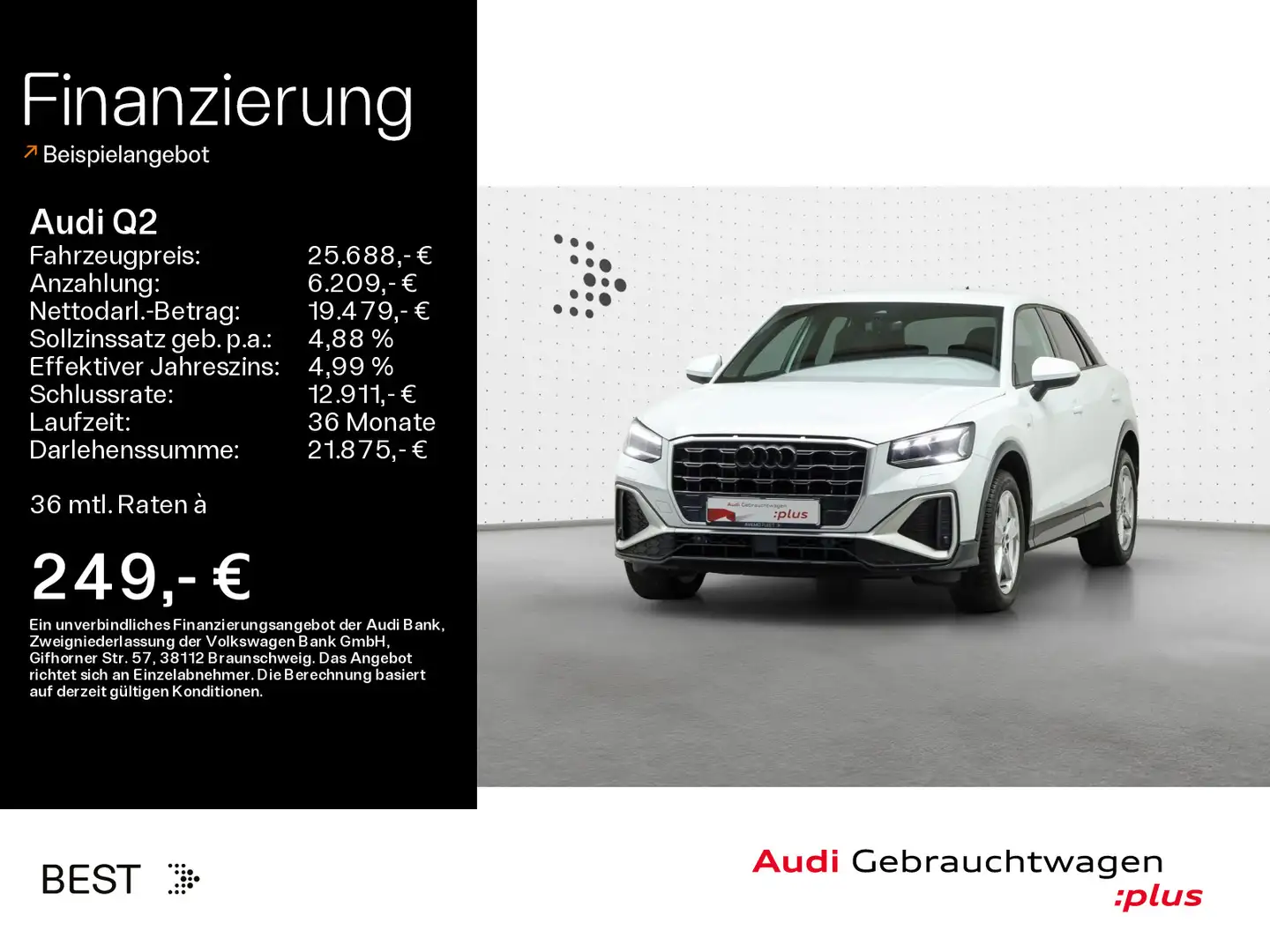 Audi Q2 S line 35 TFSI AHK*Navi*Matrix*virtual*Sound Weiß - 1