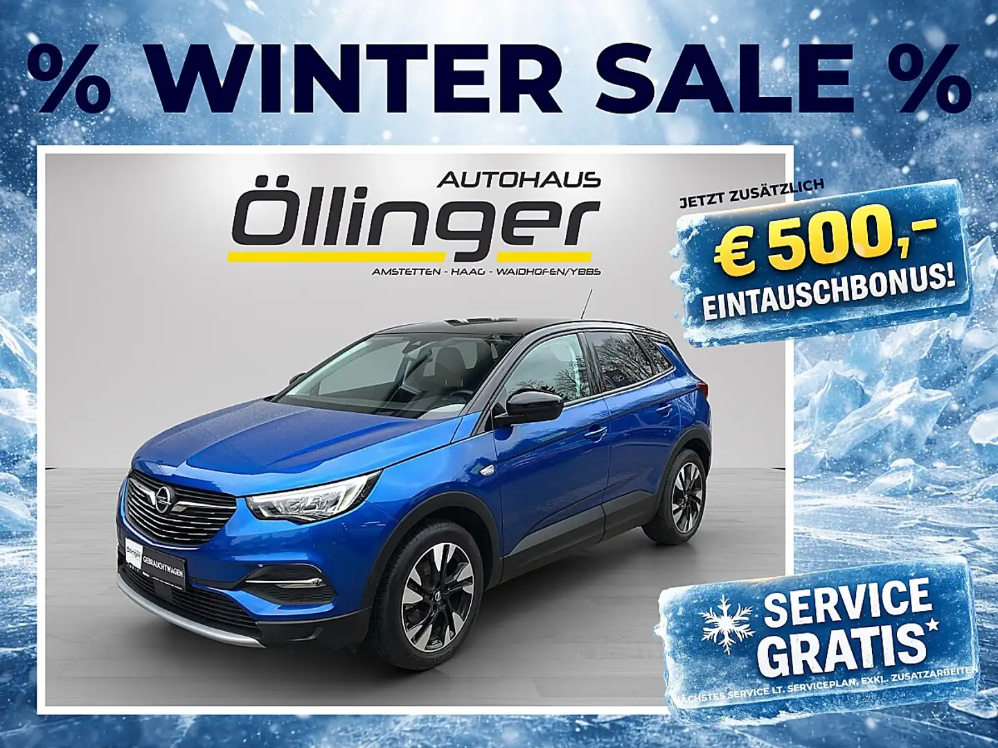 Opel Grandland X 1,2 Turbo Elegance mit vielen tollen Extras! Blau - 1