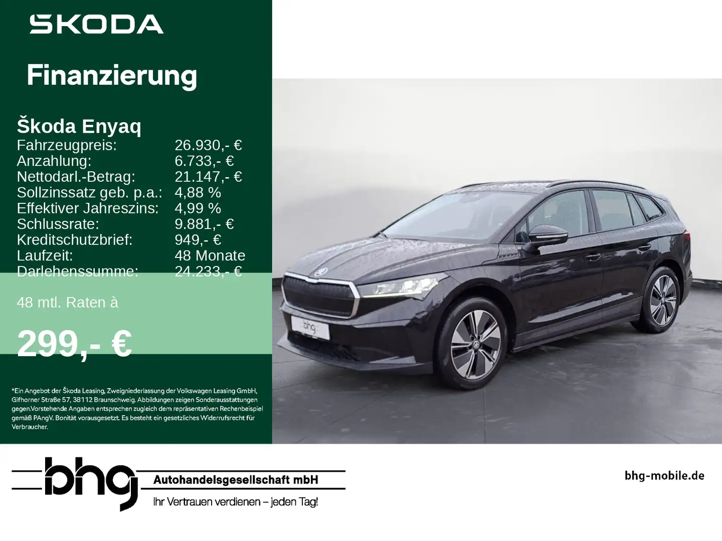 Skoda Enyaq iV 60 Schwarz - 1