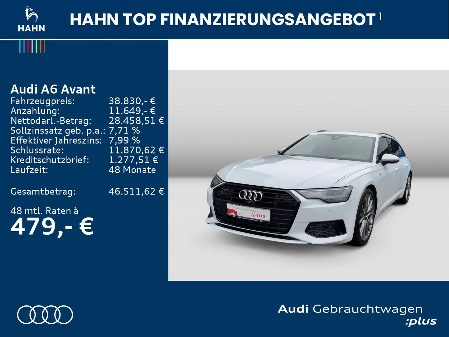 Audi A6 sport 45TFSI quattro S-trc 360° B&O AHK Weiß - 2