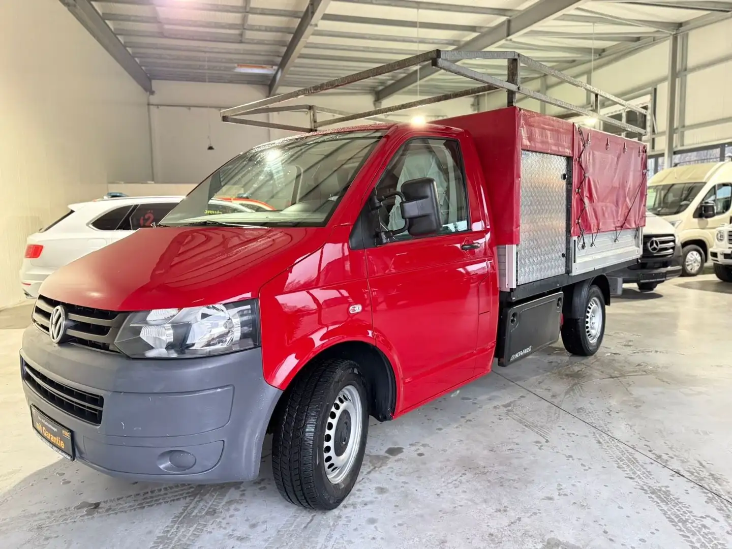 Volkswagen T5 Transporter Pritsche Tieflader*LANG L3*KLIMA Rouge - 2
