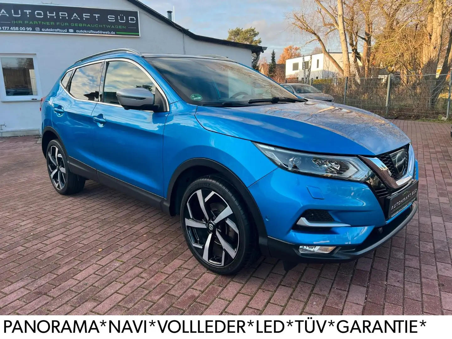 Nissan Qashqai Tekna+*PANORAMA*NAVI*NOTBREMSE*LEDER* Blau - 1