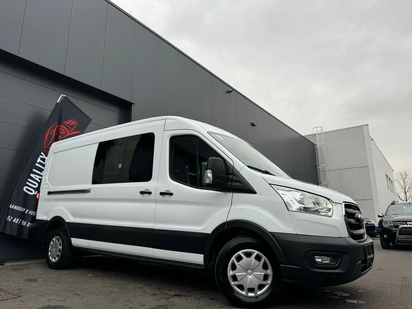 Ford Transit 2.0 tdci dubbelcabine 152000 km automaat 6 places Blanc - 1