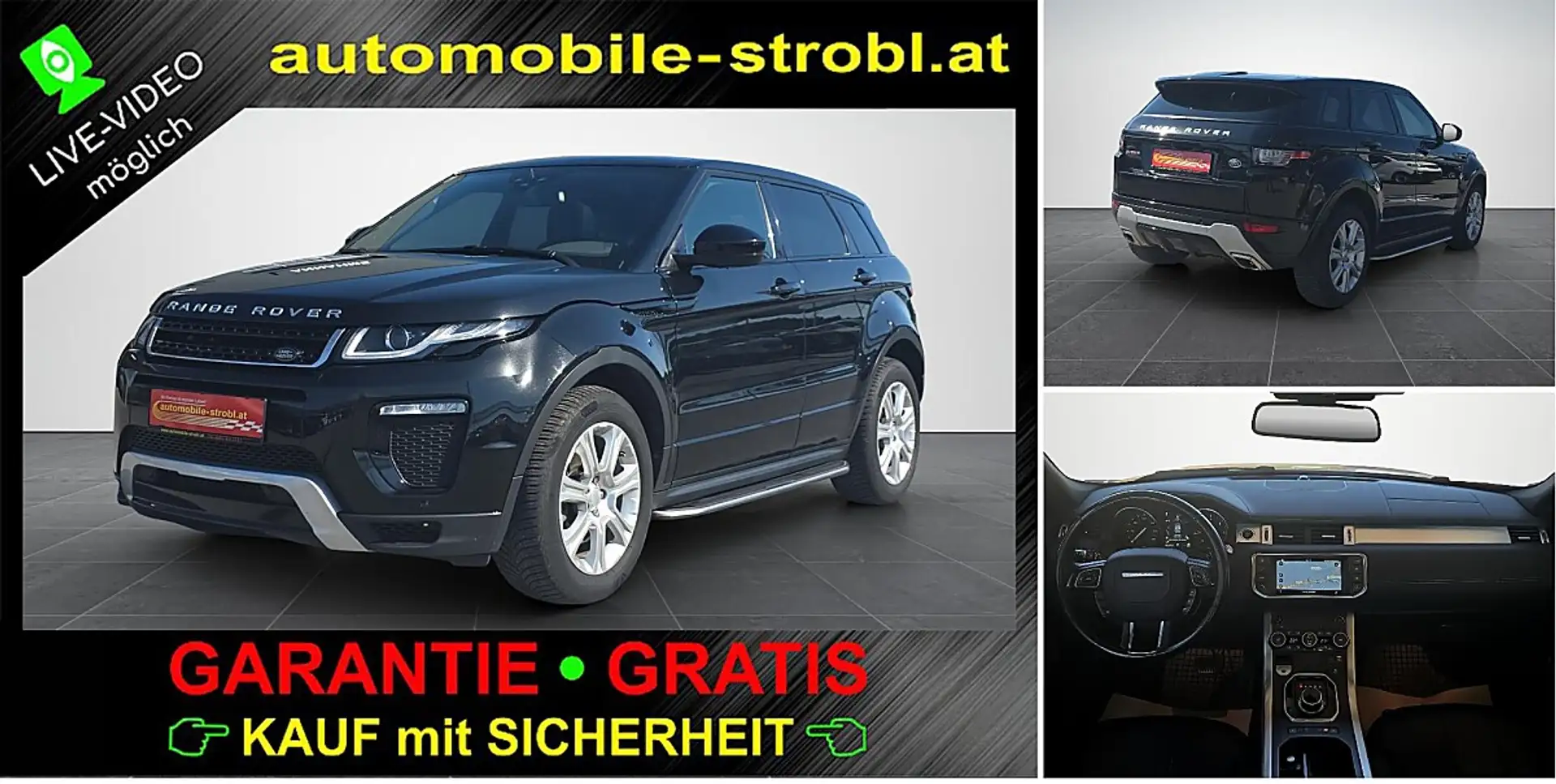 Land Rover Range Rover Evoque Dyn. Aut.*Pano*Xenon*Navi*GARANTIE* Schwarz - 1