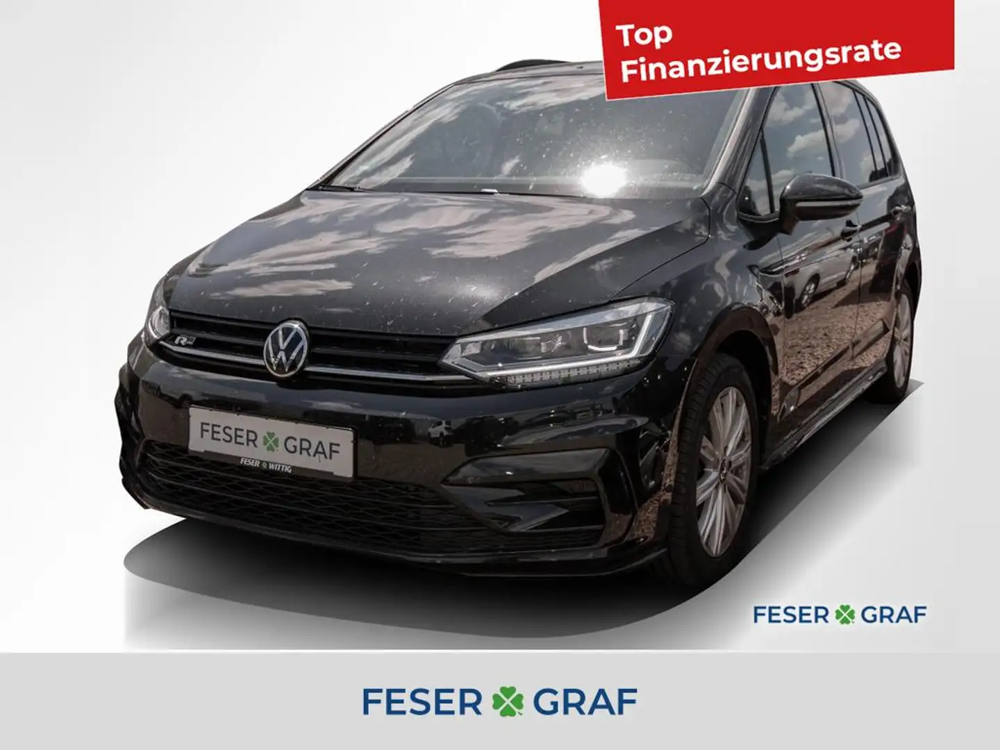 Volkswagen Touran 1.5 TSI Highline R-Line DSG/LED/ACC/AHK/7-Sitze Negru - 1