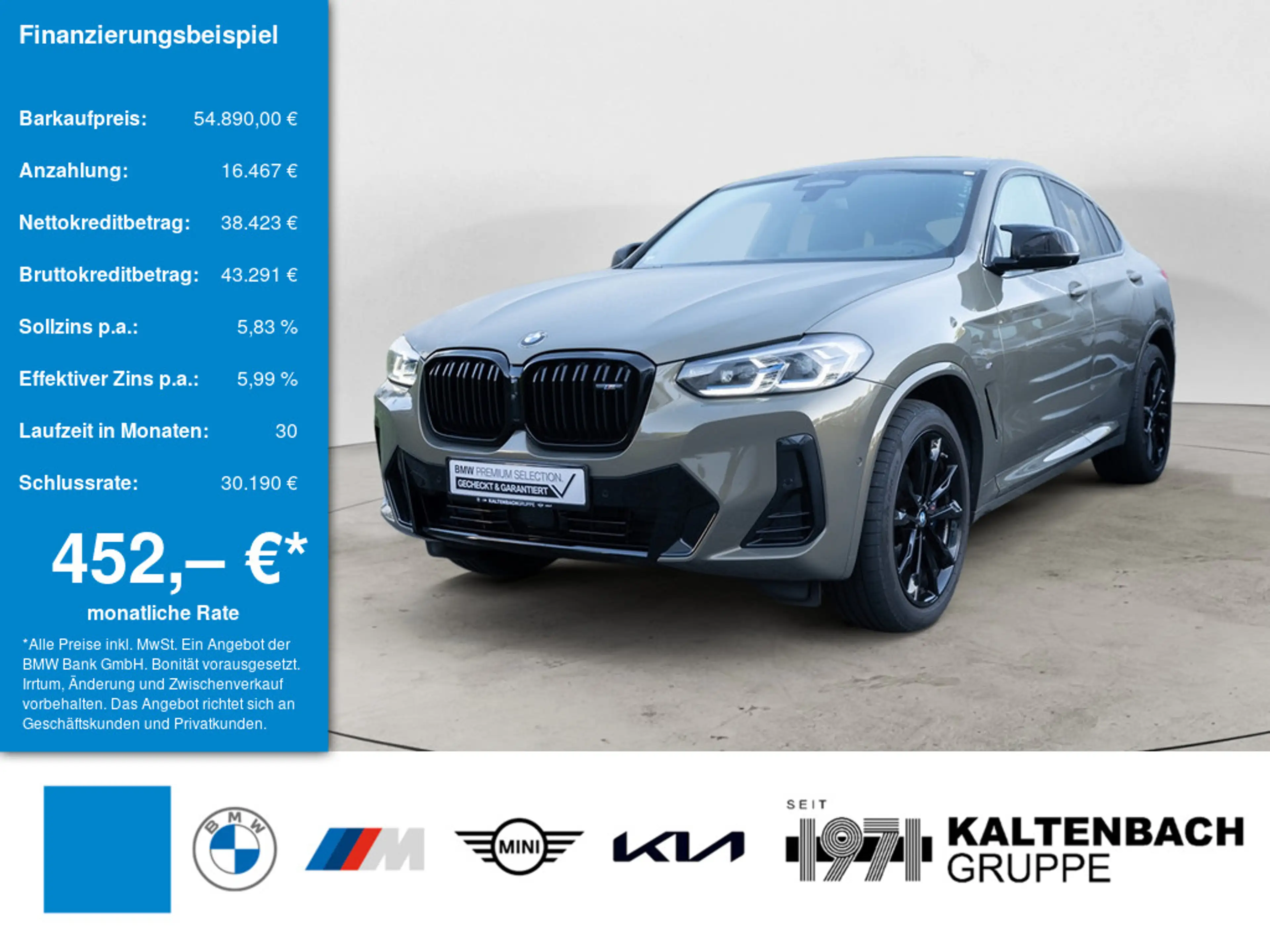 BMW X4 40d xDrive FACEL. PANO AHK HUD 360° LASER