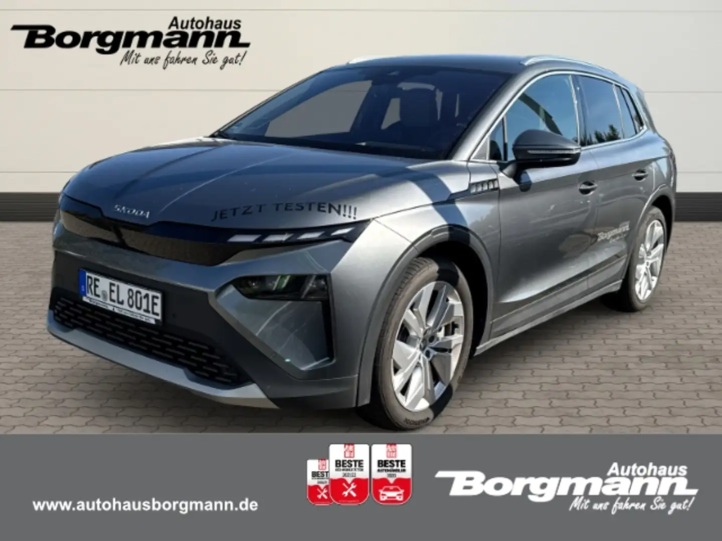 Skoda Elroq 85 Lodge Navi HUD LED El. Heckklappe Apple CarPlay Gris - 1