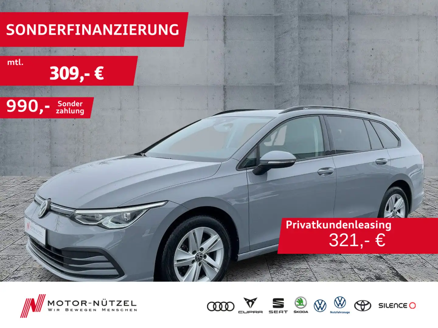 Volkswagen Golf Variant Golf VIII Variant 1.5 TSI 5JG+LEDplus+NAVI+AHK Grau - 1