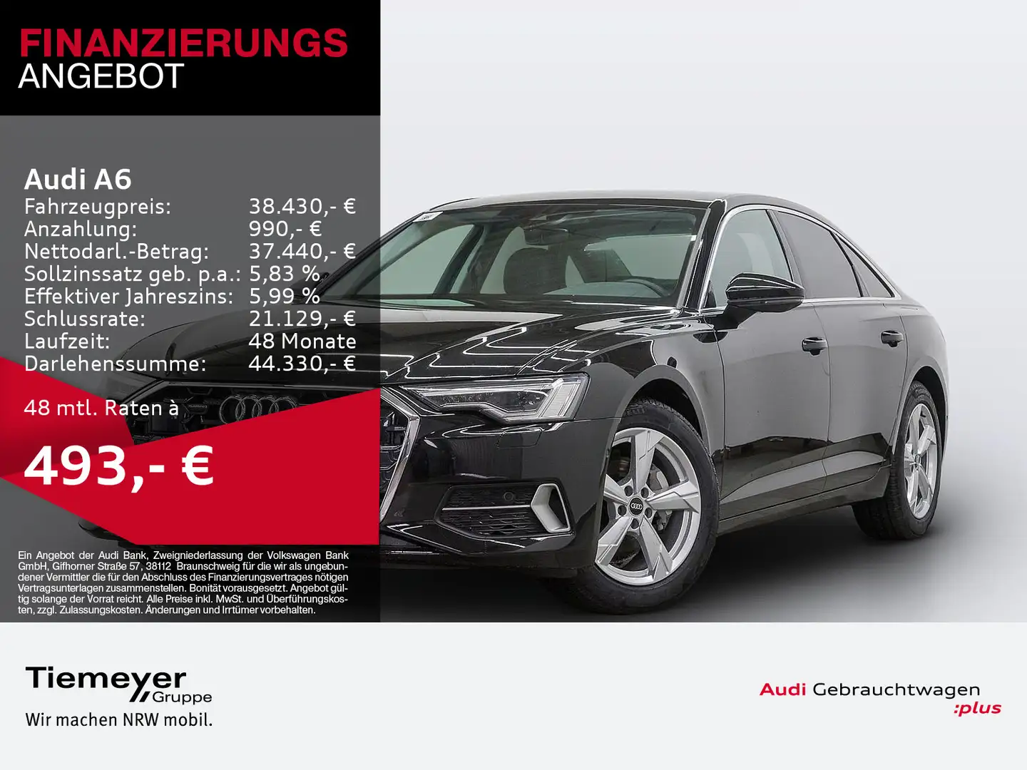 Audi A6 40 TDI Q ADVANCED VALCONA AHK 360° ASSIST Schwarz - 1