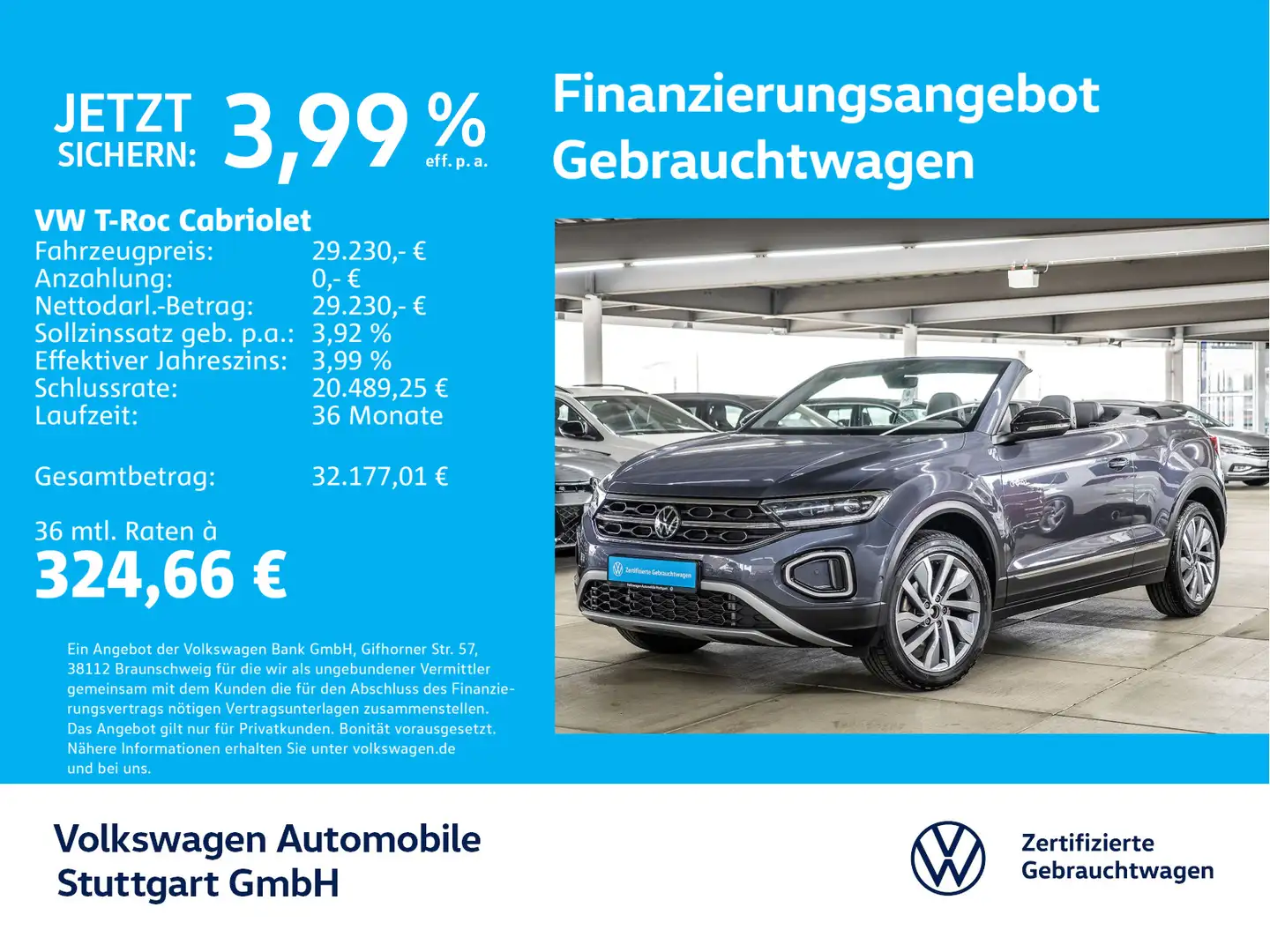 Volkswagen T-Roc Goal 1.5 TSI DSG Navi ACC SHZ Grau - 1