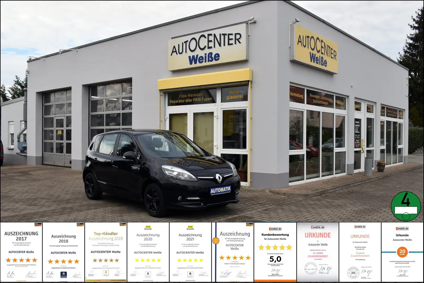 Renault Scenic Paris TÜV 05/27 Garantie Automatik NAVI Szhg Schwarz - 1