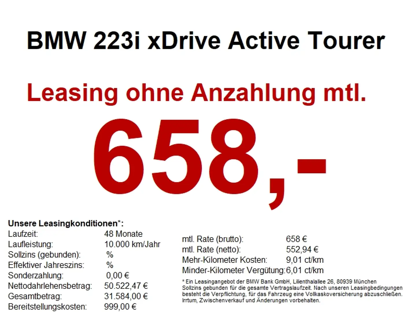 BMW 223 i xDrive Active Tourer M Sportpaket Noir - 1
