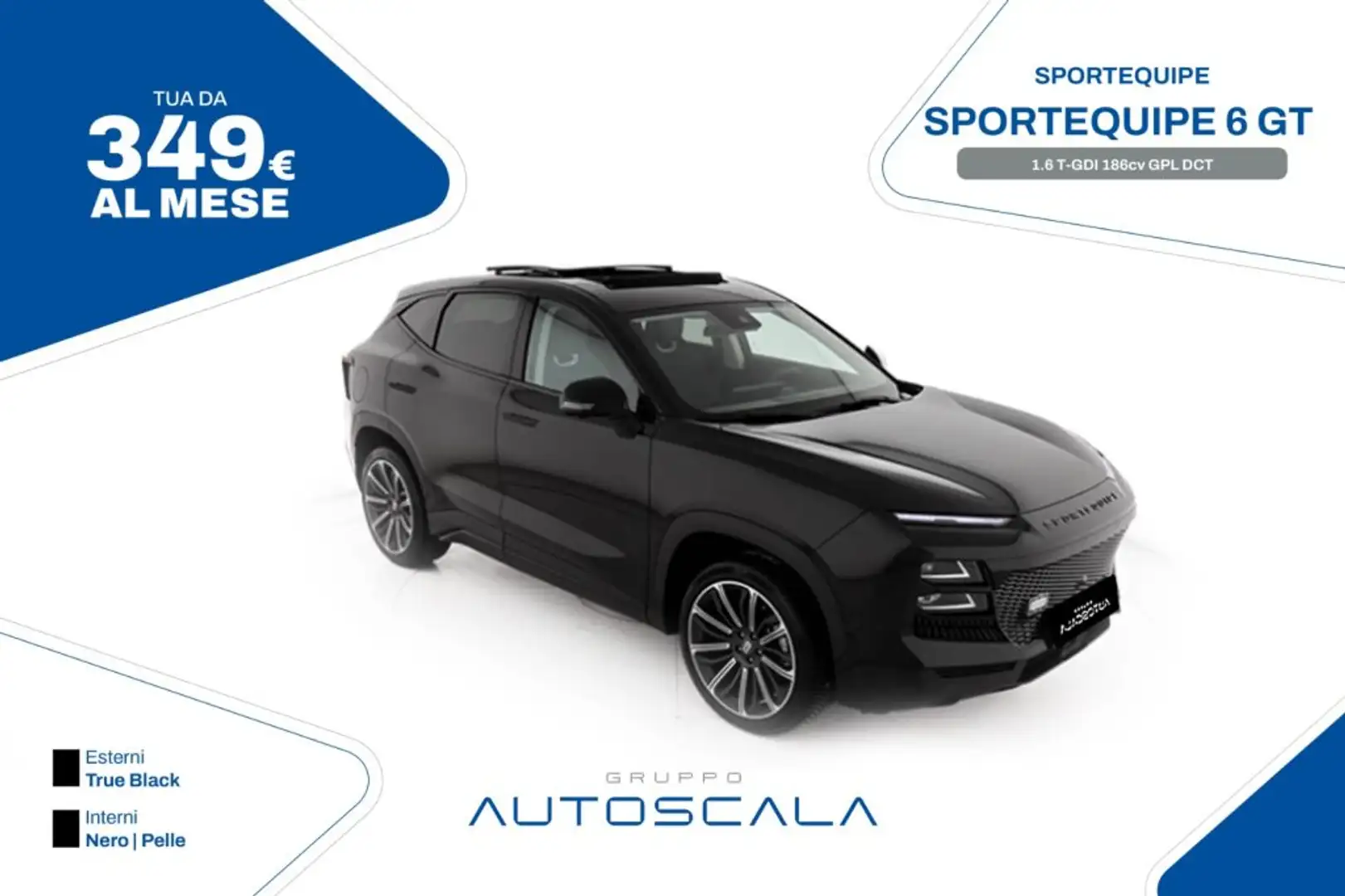 Sportequipe Sportequipe 6 GT 1.6 T-GDI 186cv GPL DCT #Autocarro N1 Schwarz - 1