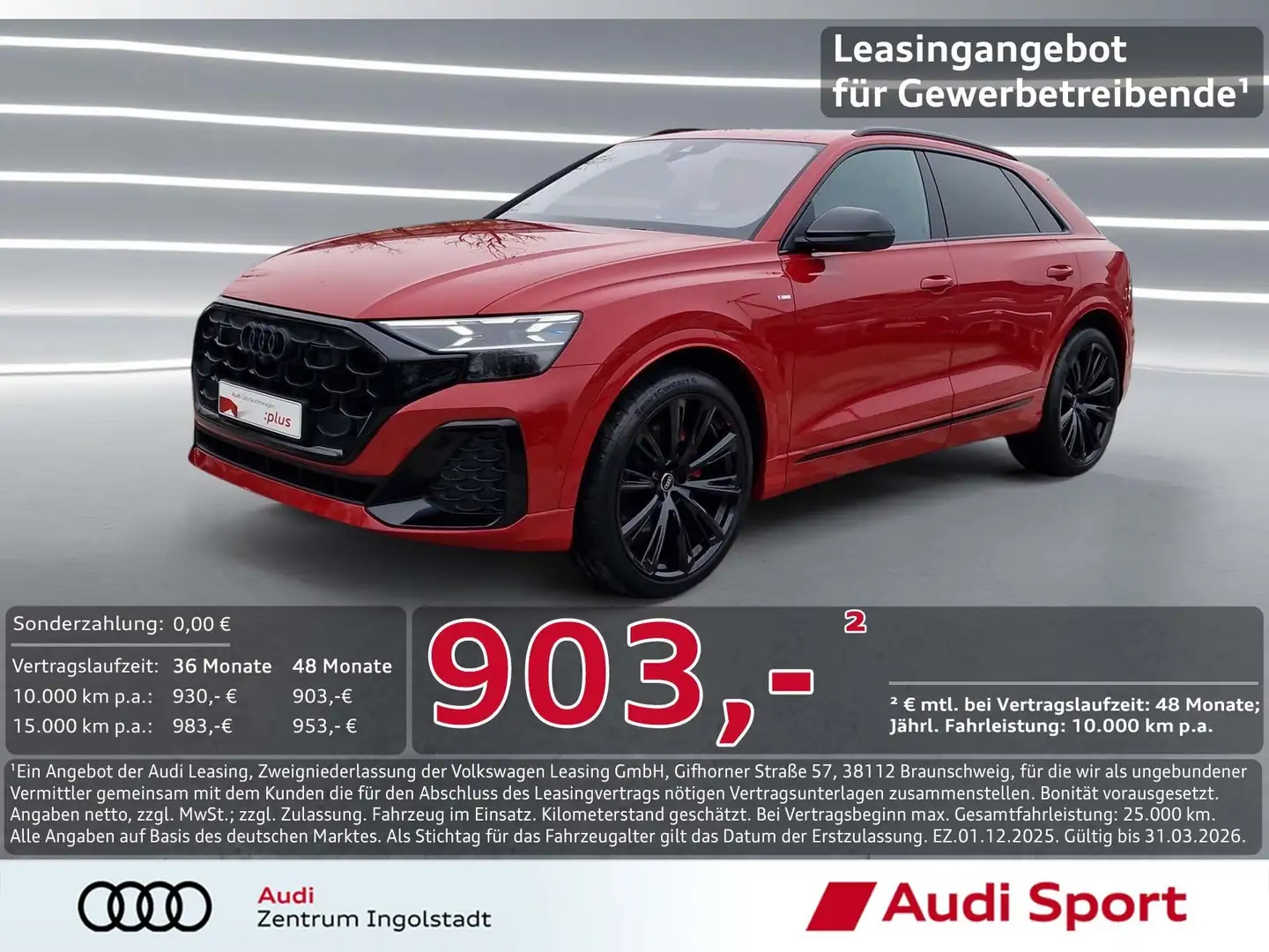 Audi Q8 SUV 50 TDI qu STHZG Laser PANO Massage 23" Rouge - 1