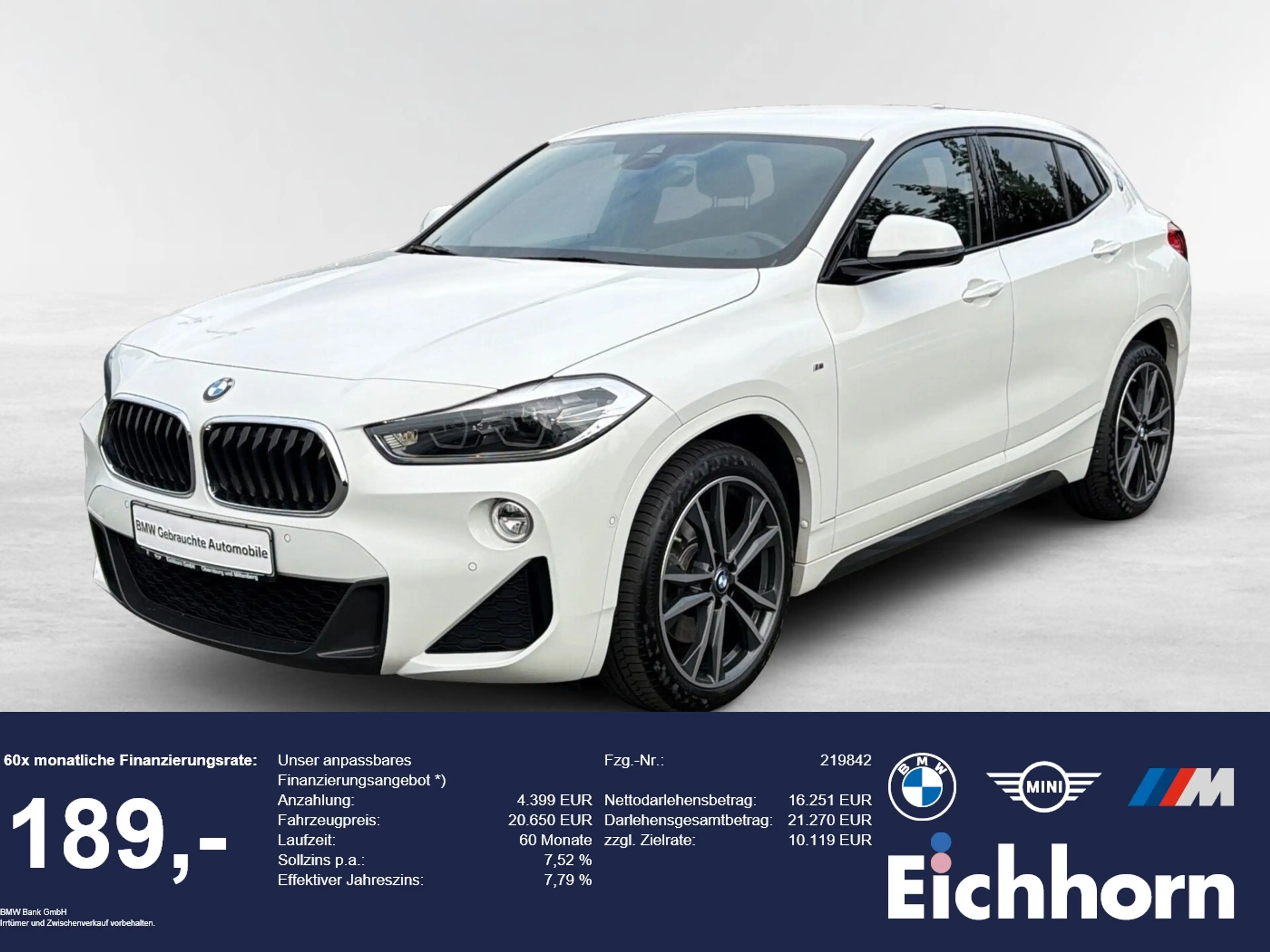 BMW X2 xDrive20d M Sport NAVI PLUS.HUD.RFK.PARKASSIS