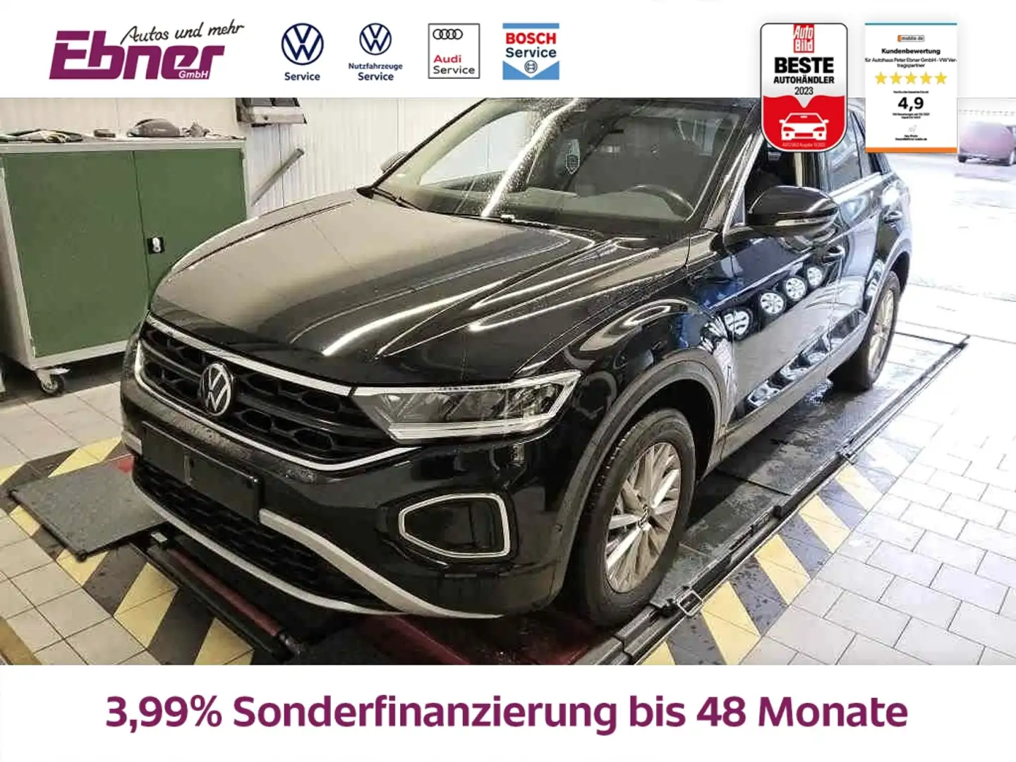 Volkswagen T-Roc LIFE 1.5TSI DSG ACC+KAMERA+SITZHZG+LED+NAVI-APP+AL Schwarz - 1