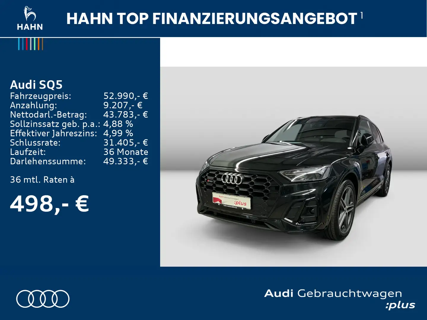 Audi SQ5 TDI quattro Busin Virtual Sitzh Carplay LED Noir - 2