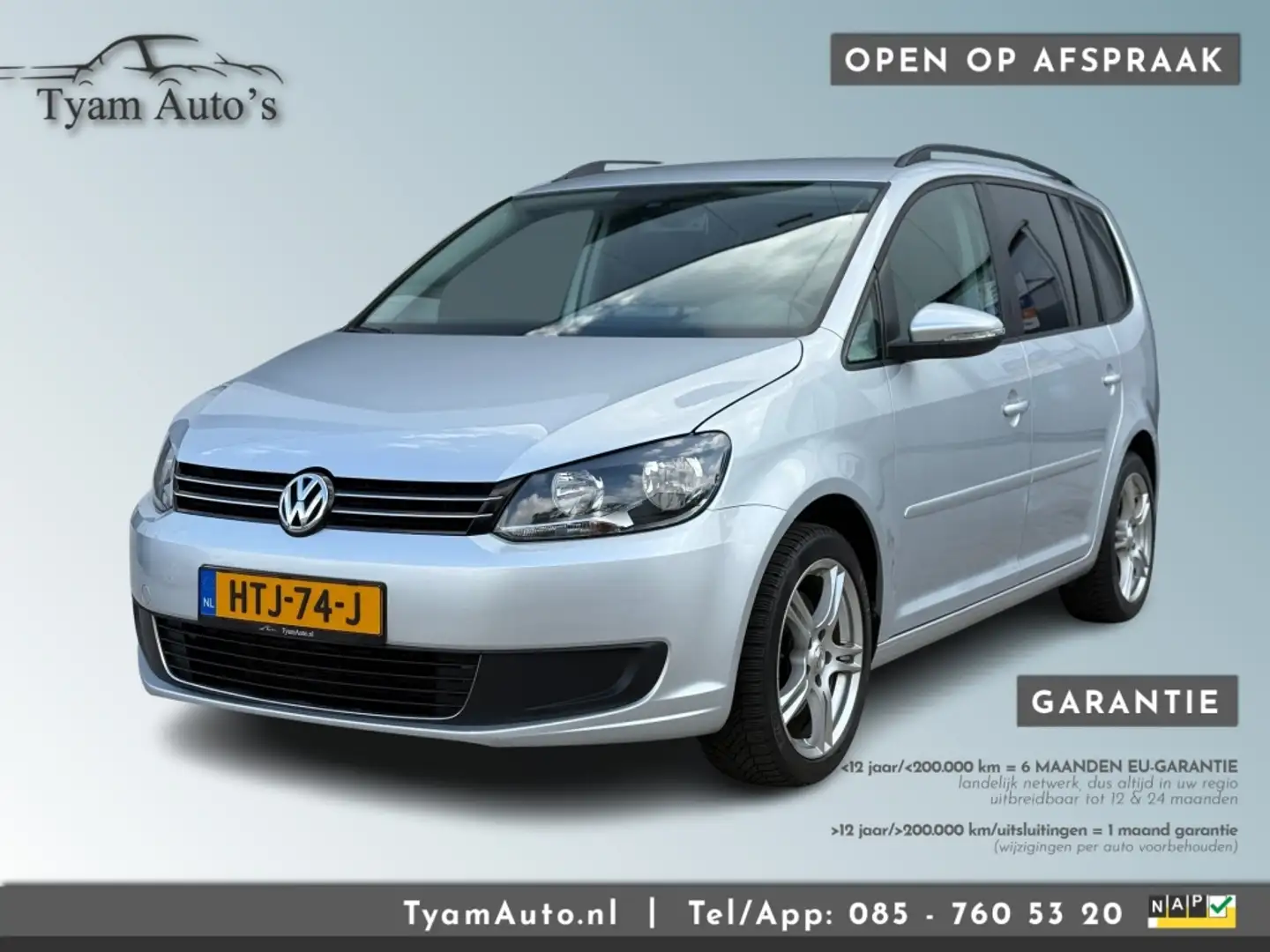 Volkswagen Touran 1.4 COMFORTLINE 7-PERSOONS / AIRCO NAVIGATIE PDC C Grijs - 1